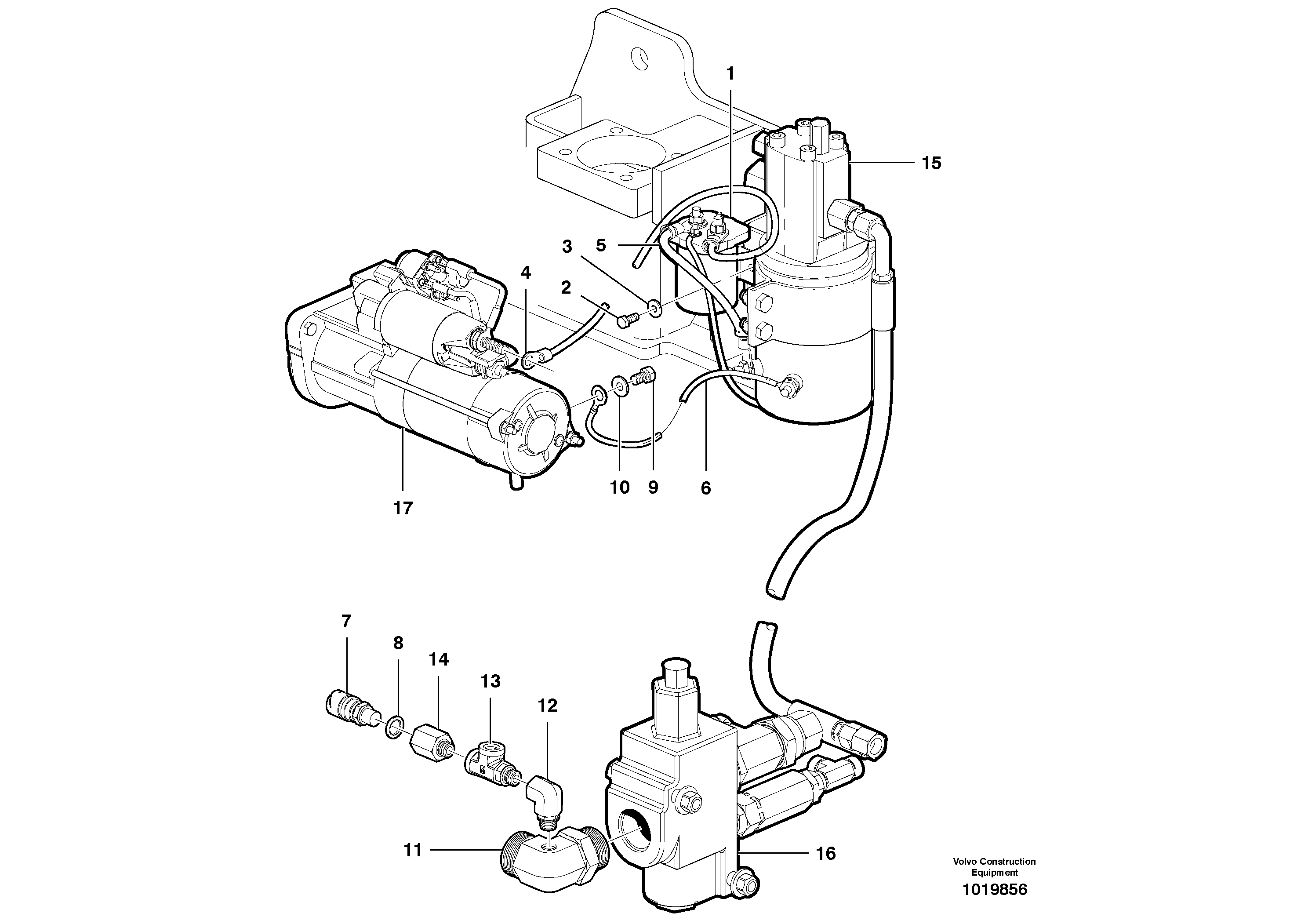 Cable harness, secondary steering system. — volvo parts diagram