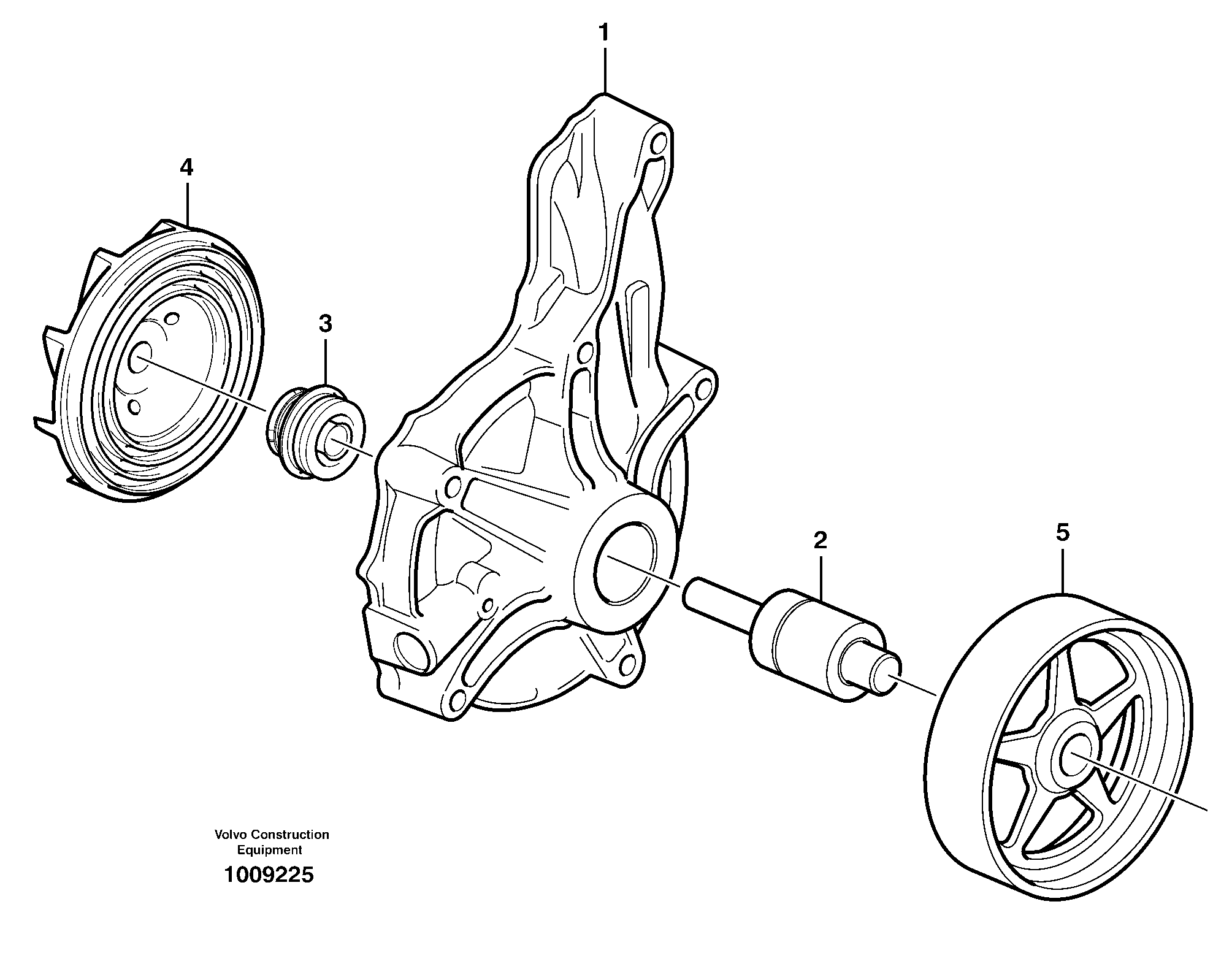 Coolant pump - D9 — volvo parts diagram