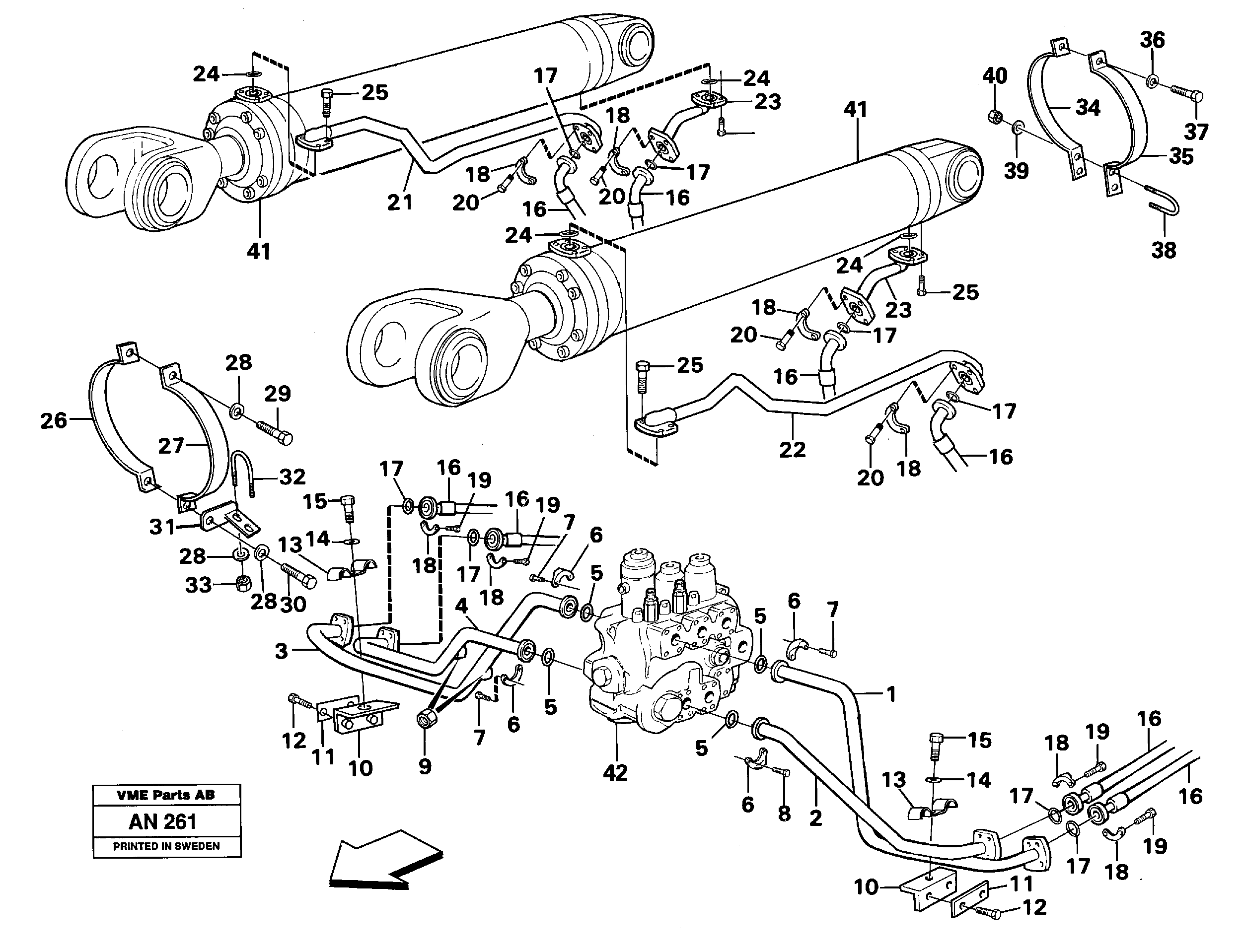 Hydraulic system: Lift function — volvo parts diagram