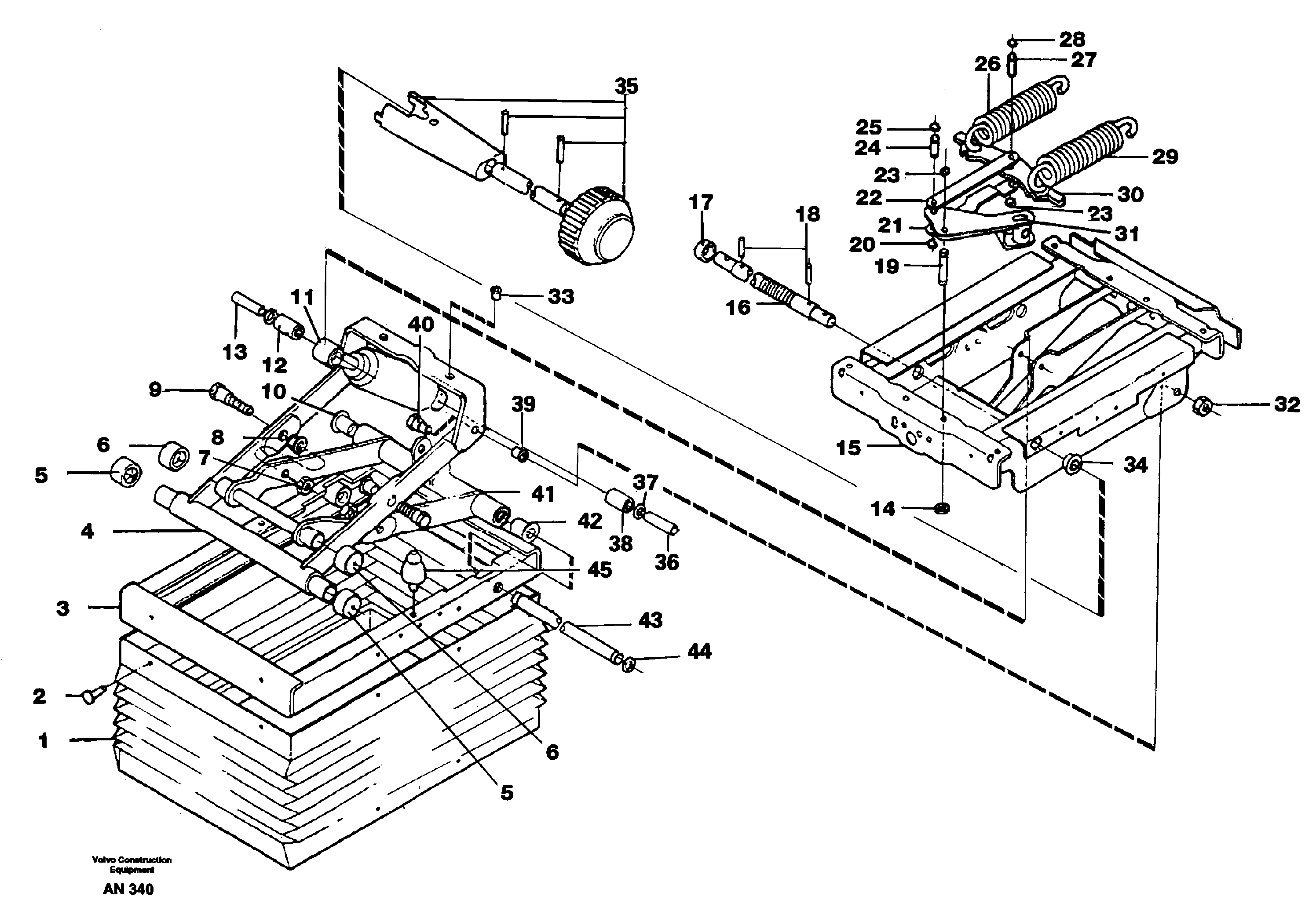 Operator seat Isri  33260 OPEN ROPS — volvo parts diagram
