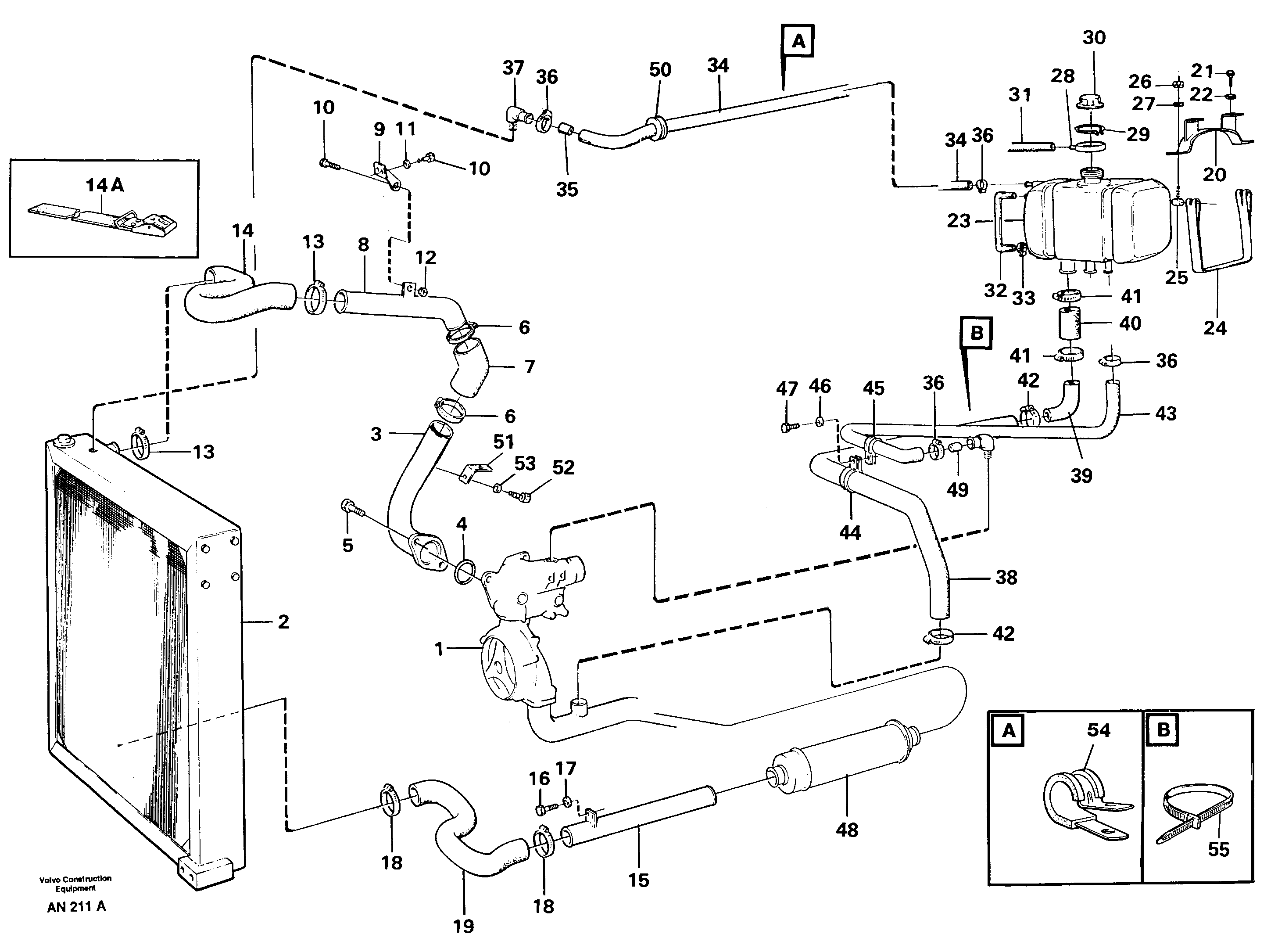 Cooling system — volvo parts diagram