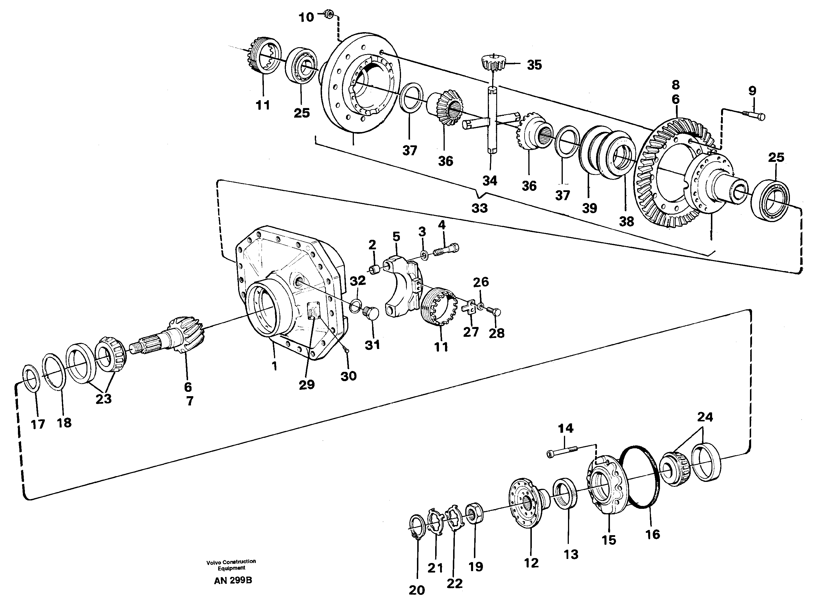 Final drive, rear.  94687 — volvo parts diagram