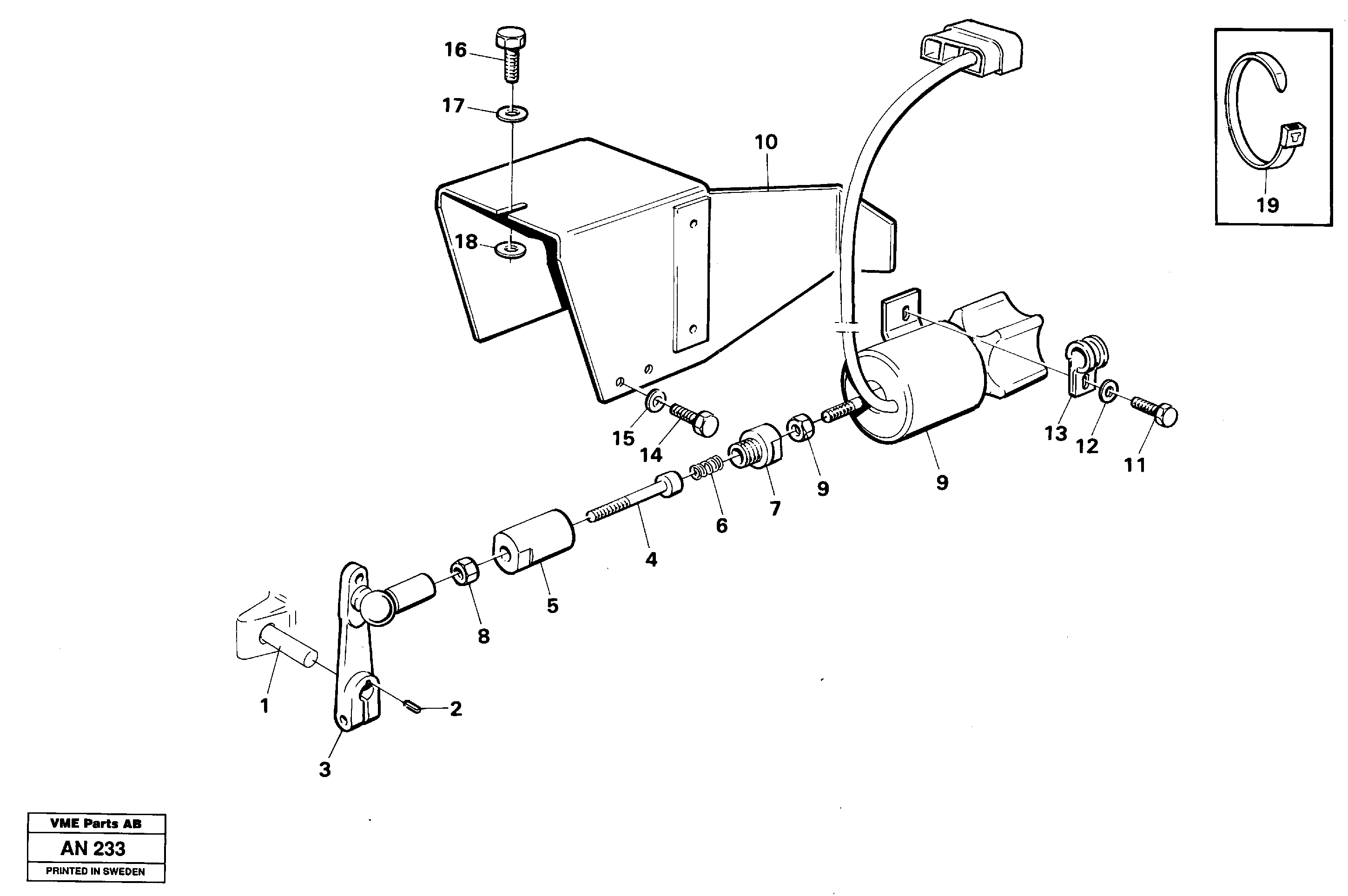 Key turn engine stop — volvo parts diagram