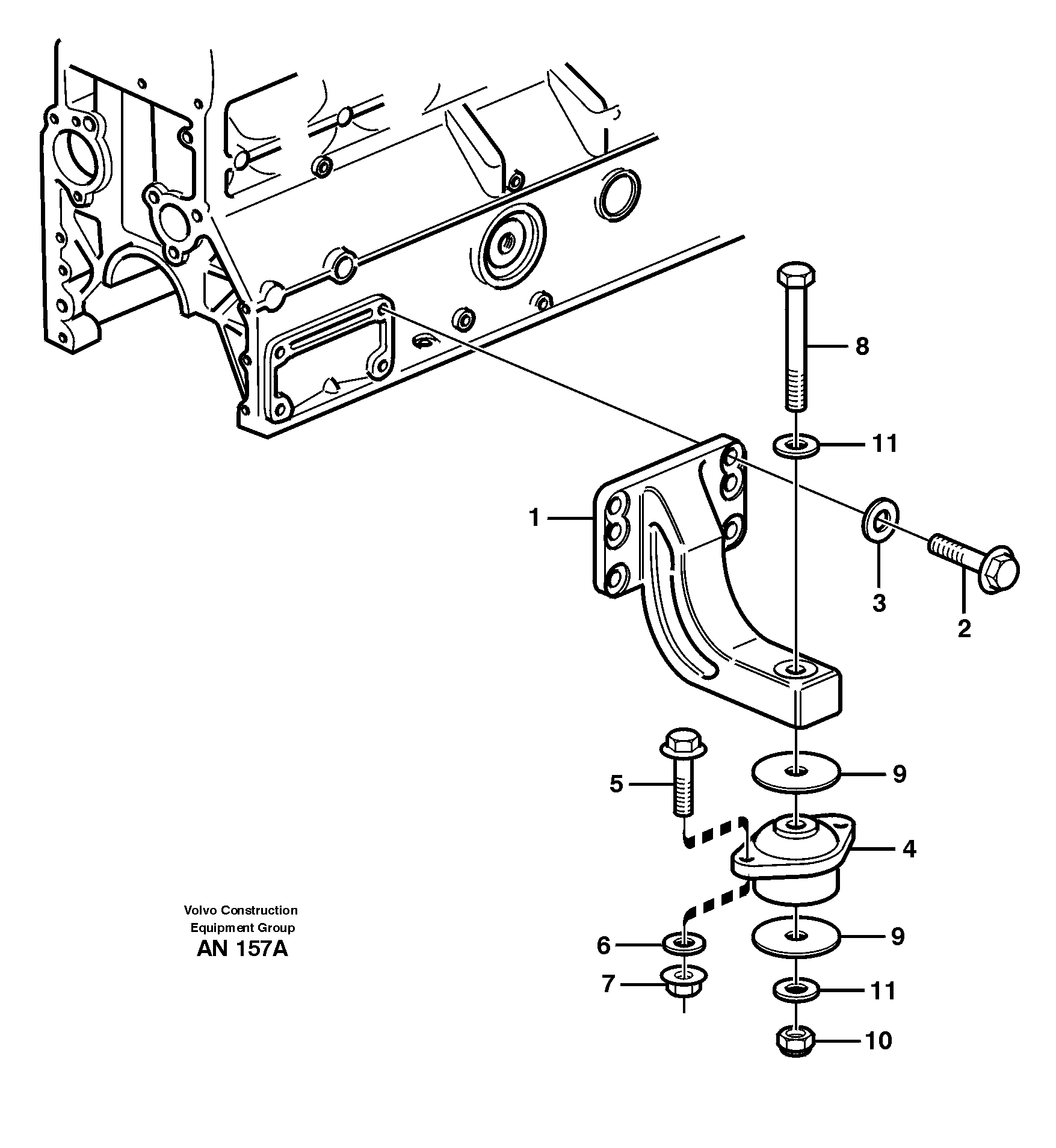 Engine mounting — volvo parts diagram