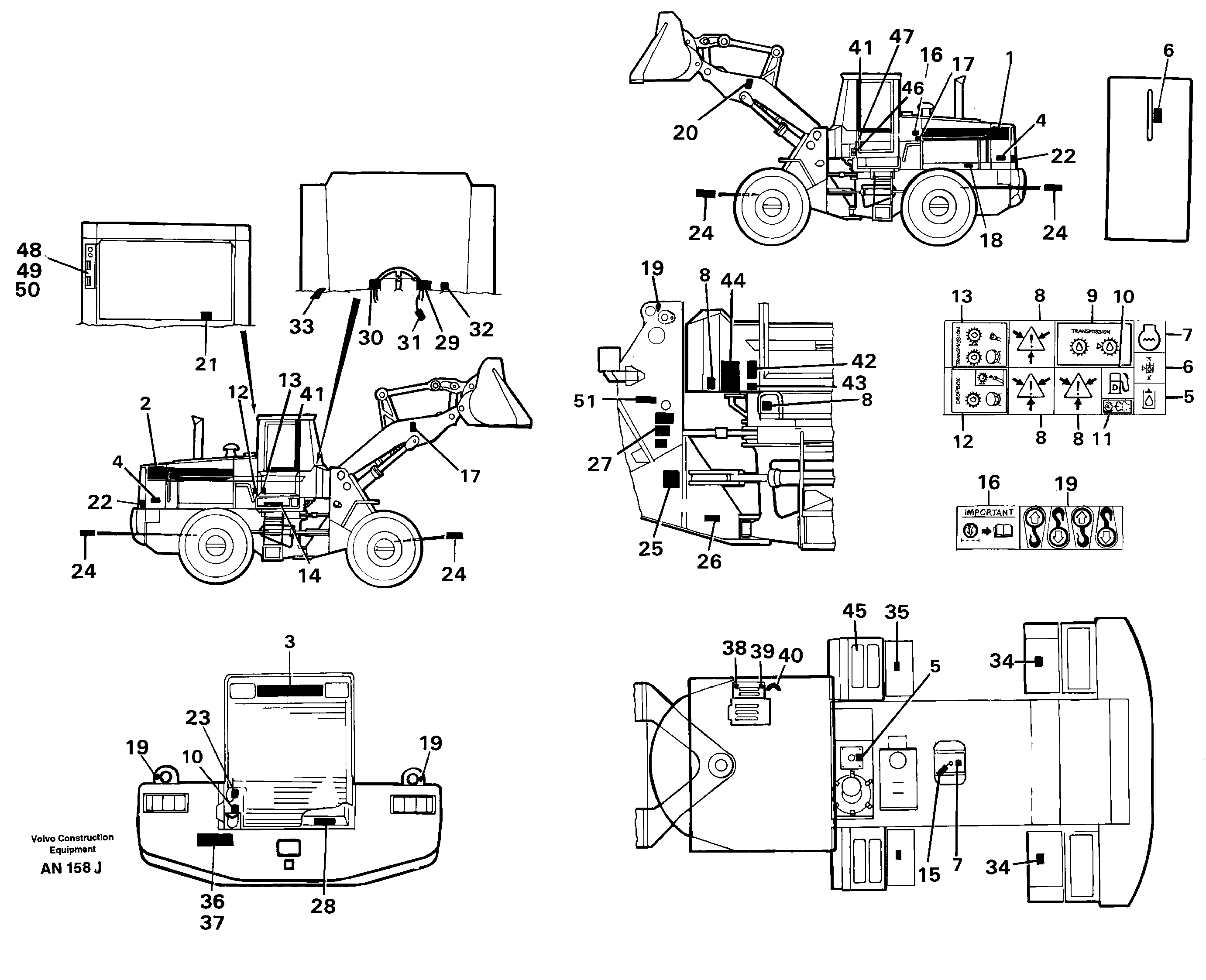 Sign plates and decals — volvo parts diagram