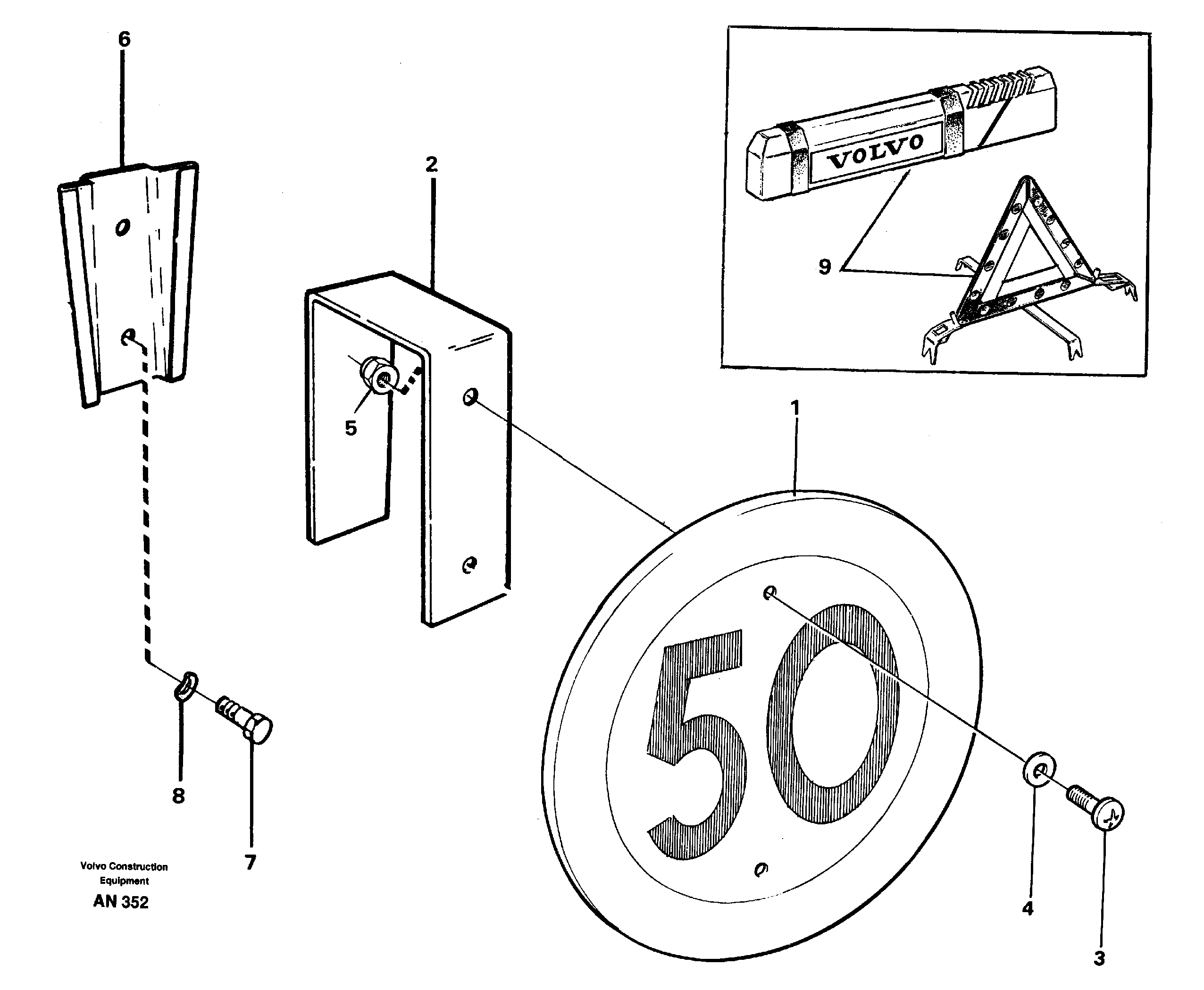 50 km/h Sign  92670 — volvo parts diagram