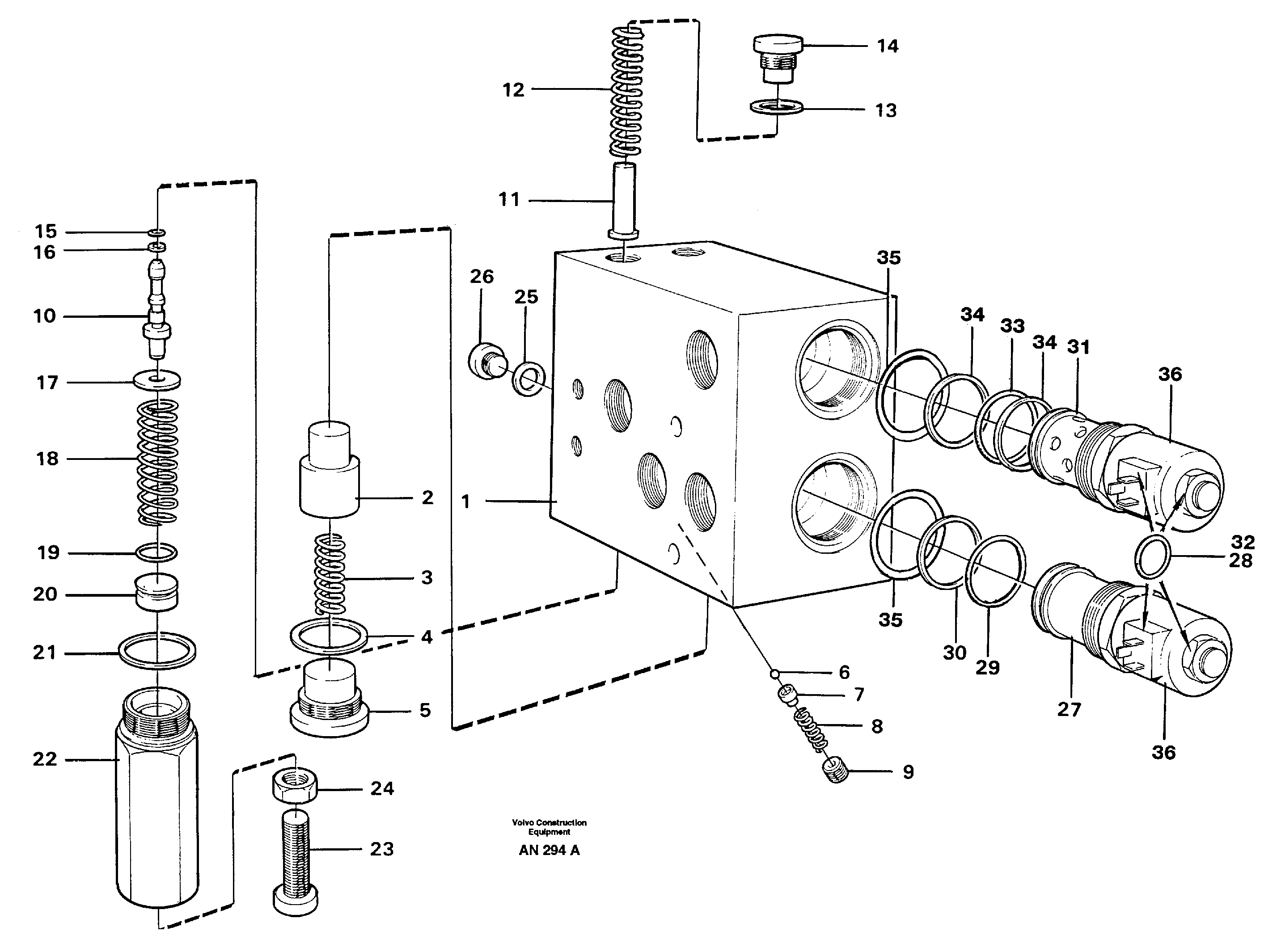 Relief valve.  94538 — volvo parts diagram