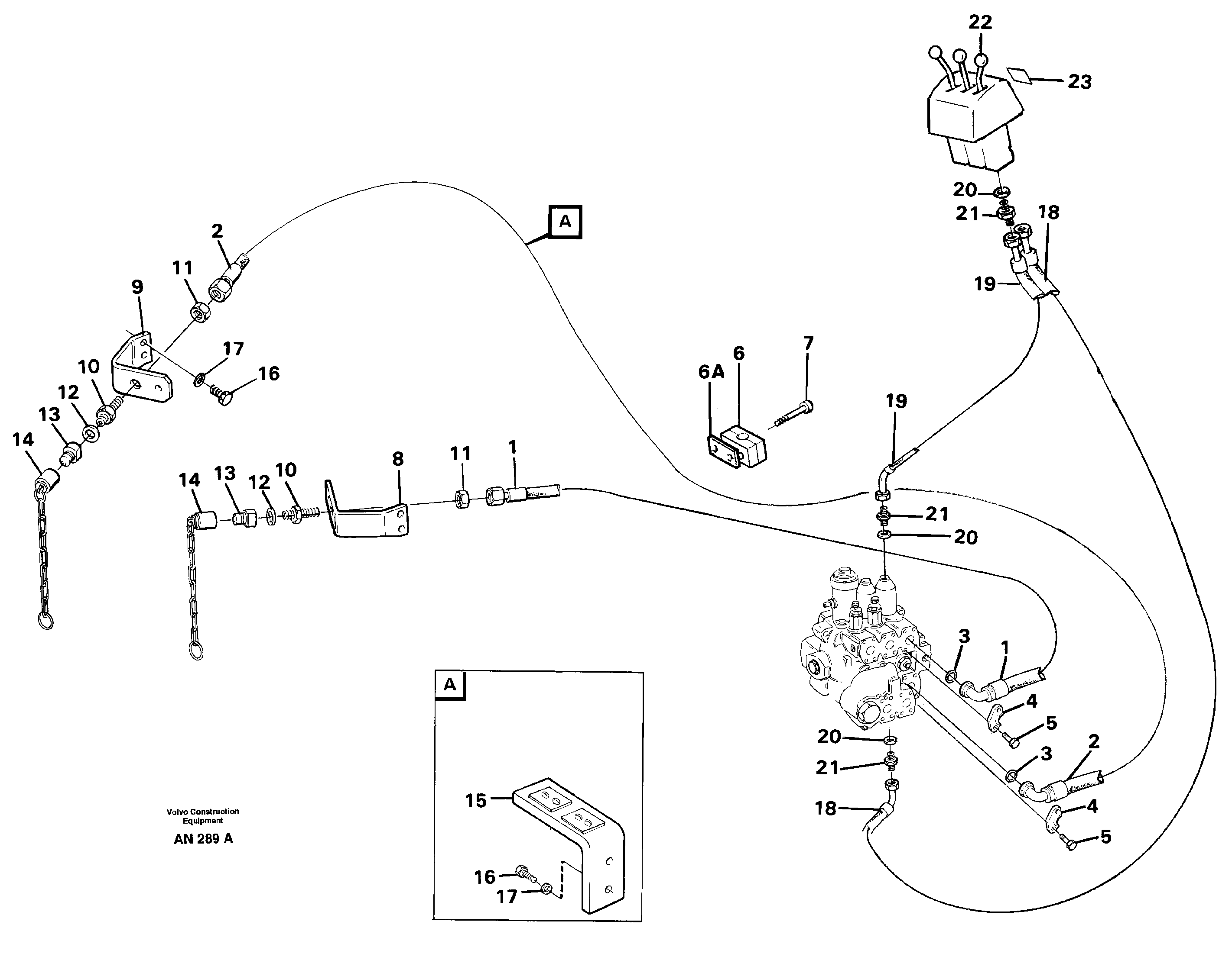 Extra hydraulic equipment3rd hydraulic control.  92972,92421 — volvo parts diagram