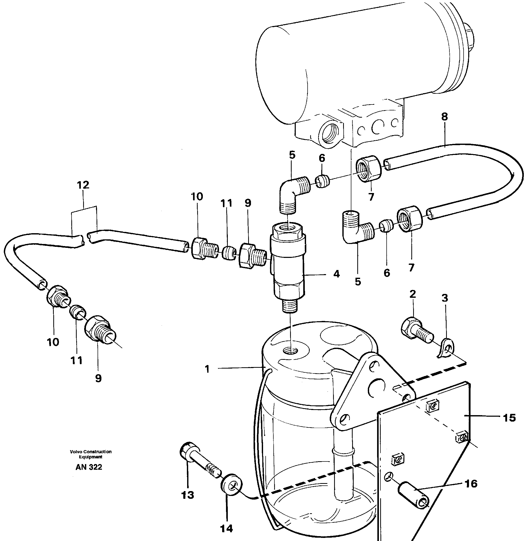 Anti-freeze reservoir  92172 — volvo parts diagram
