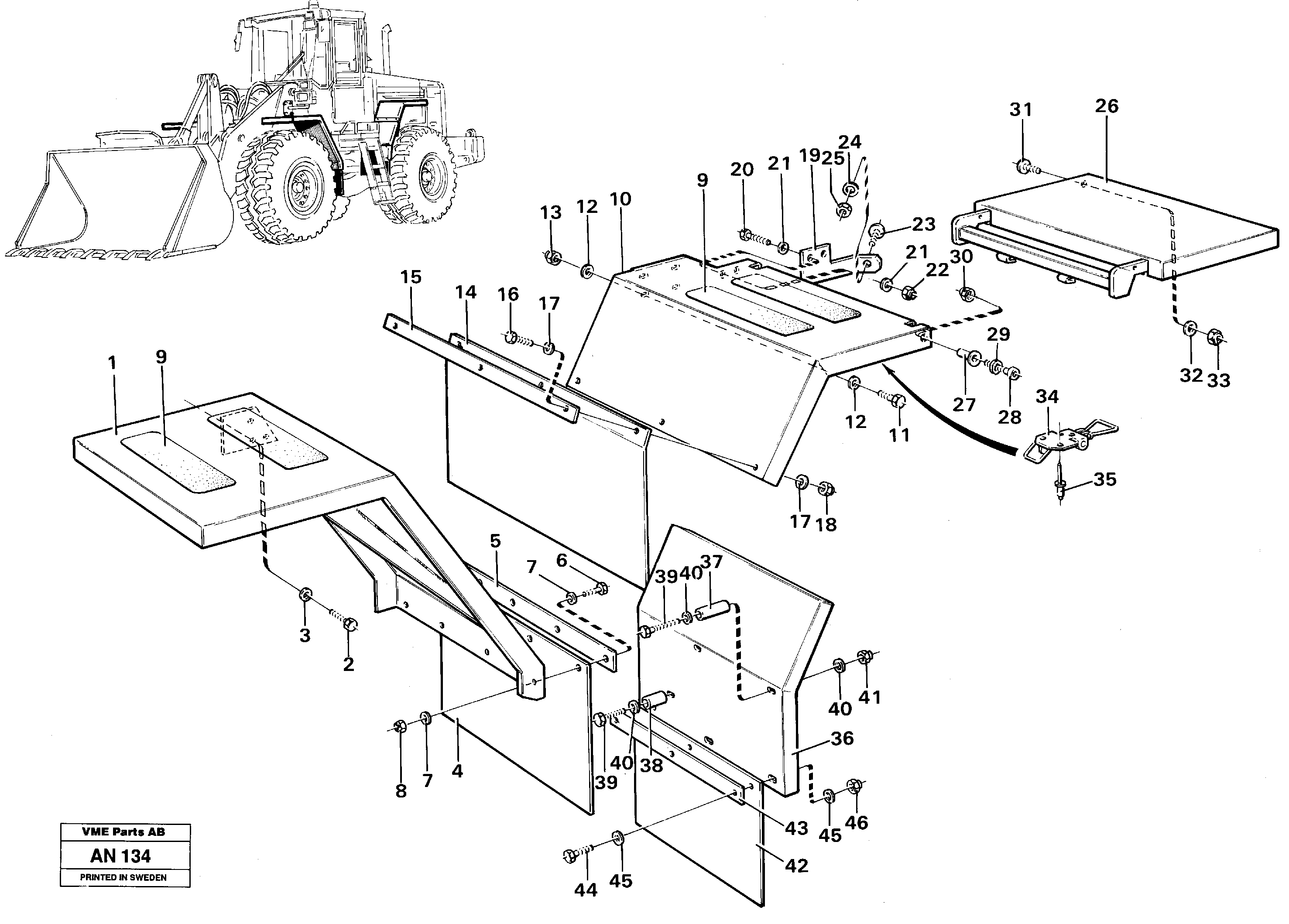 Mud guards — volvo parts diagram