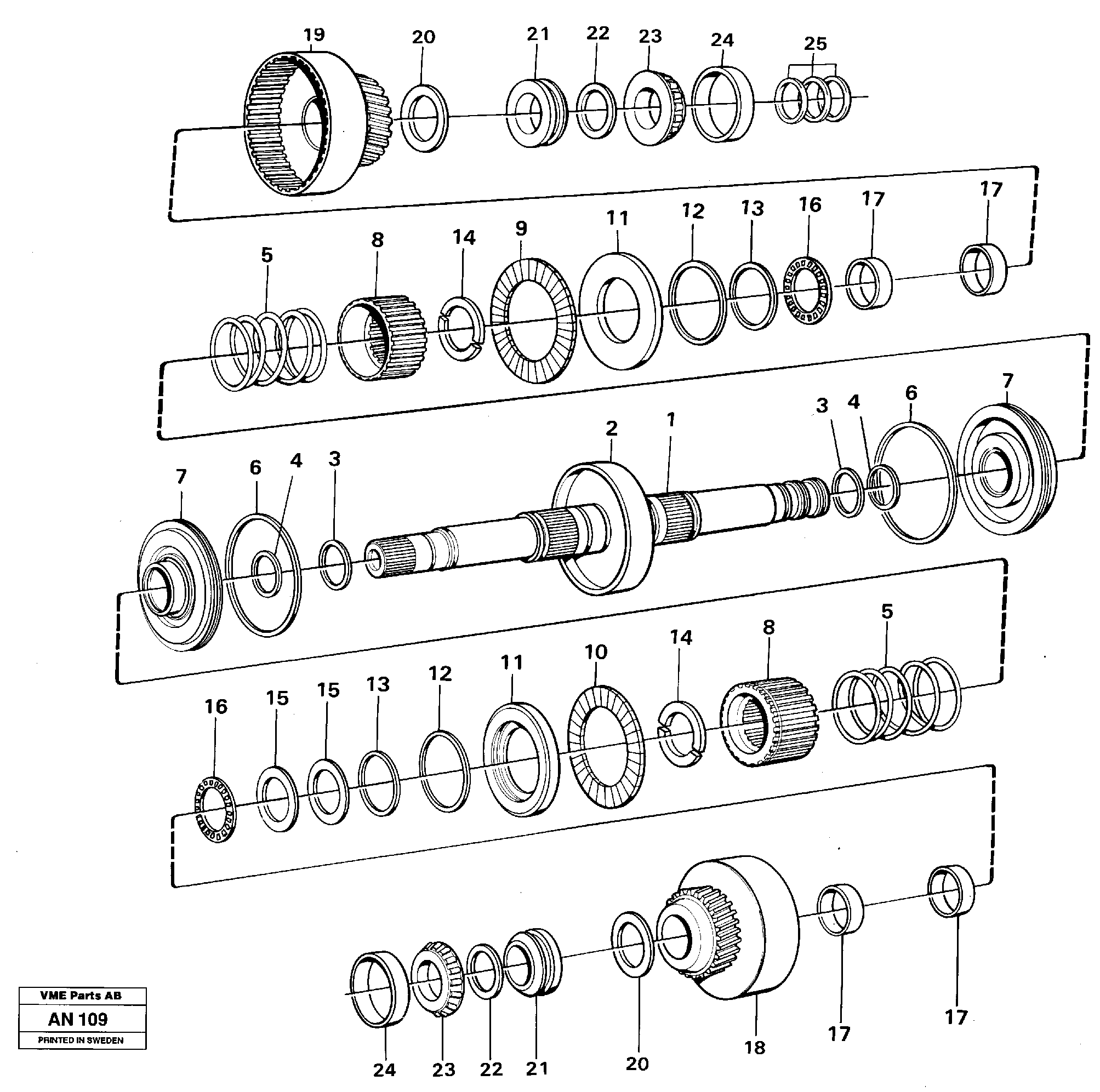 Clutches forward and reverse — volvo parts diagram