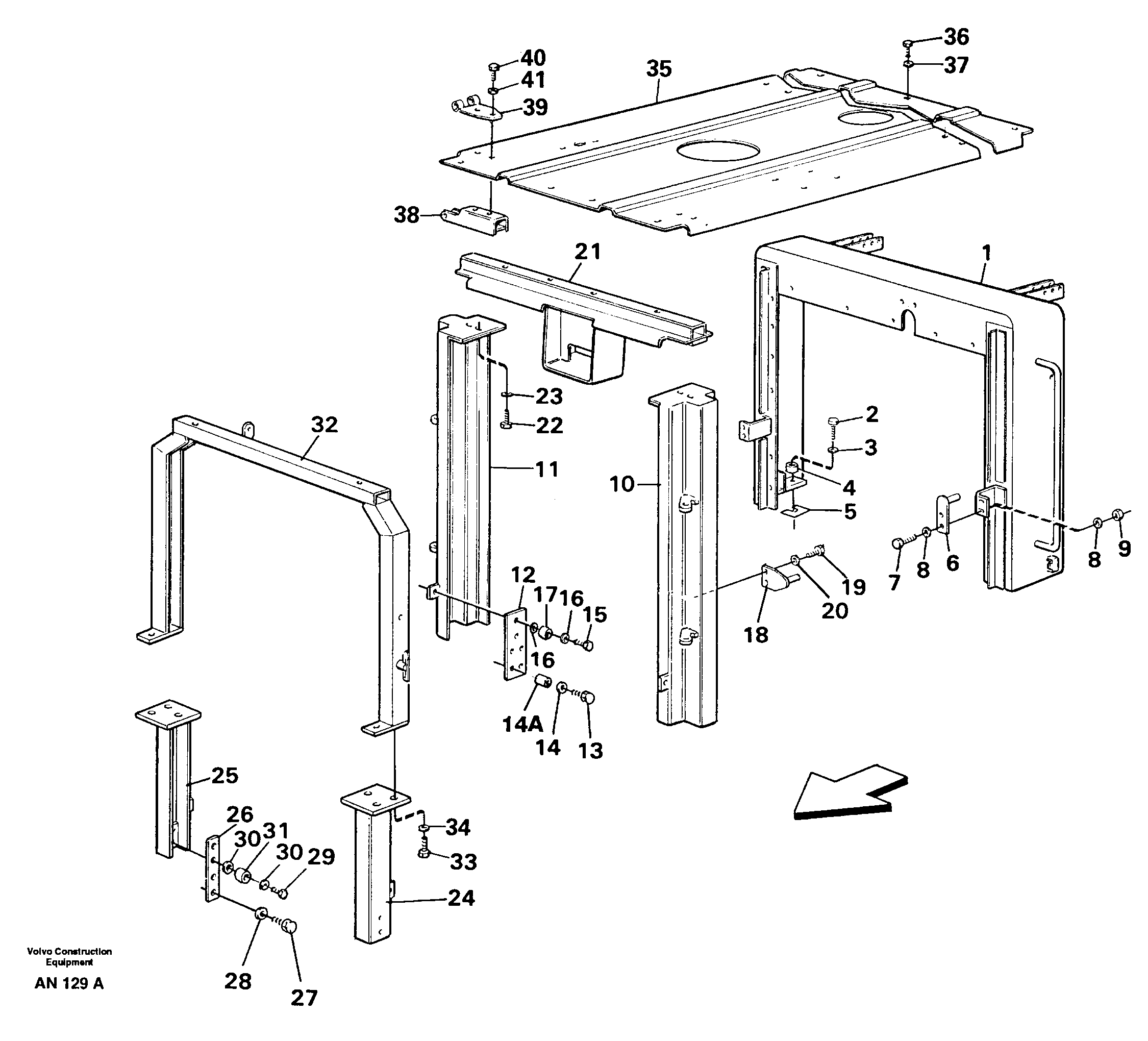 Engine cover — volvo parts diagram