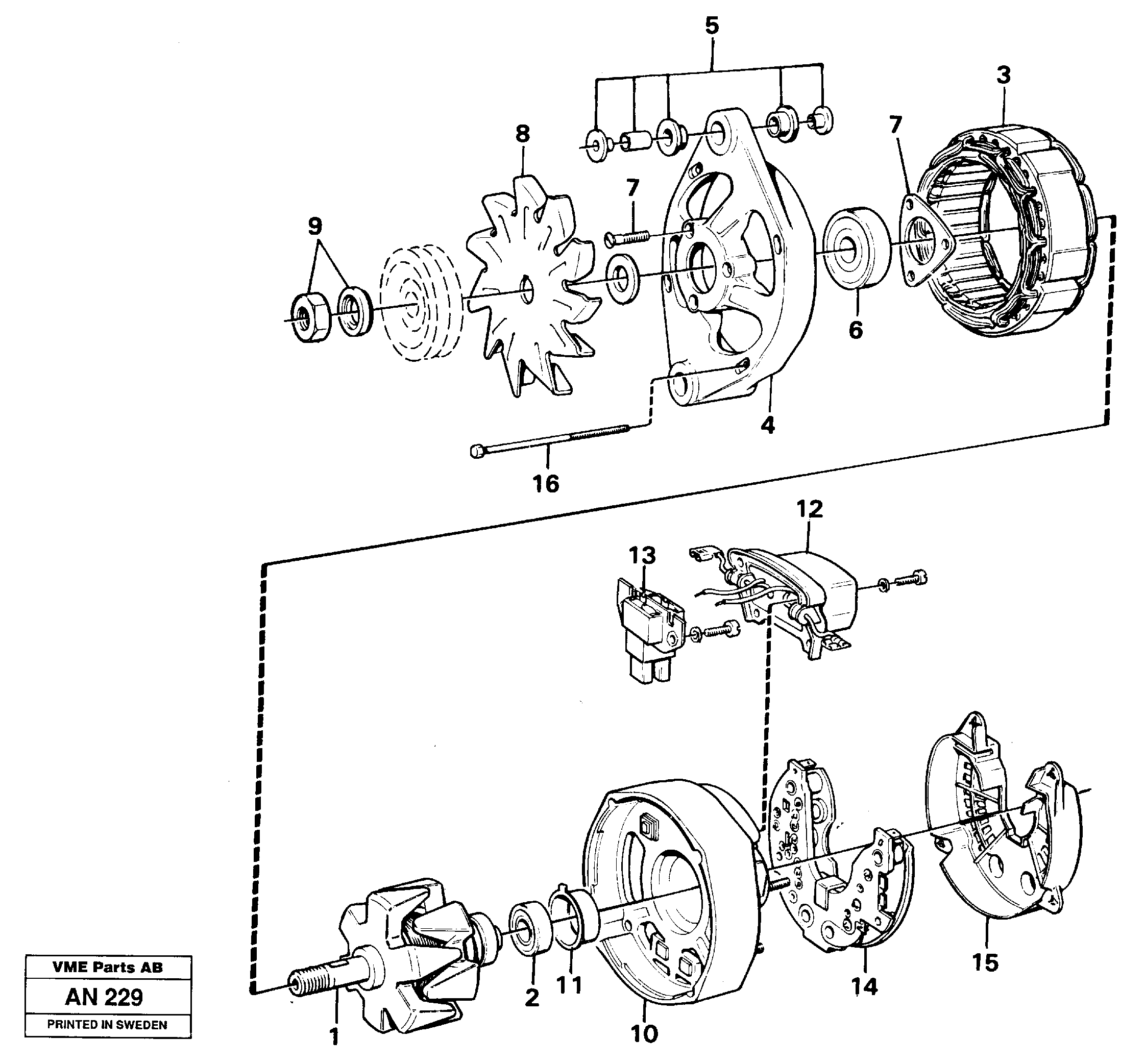 Alternator — volvo parts diagram