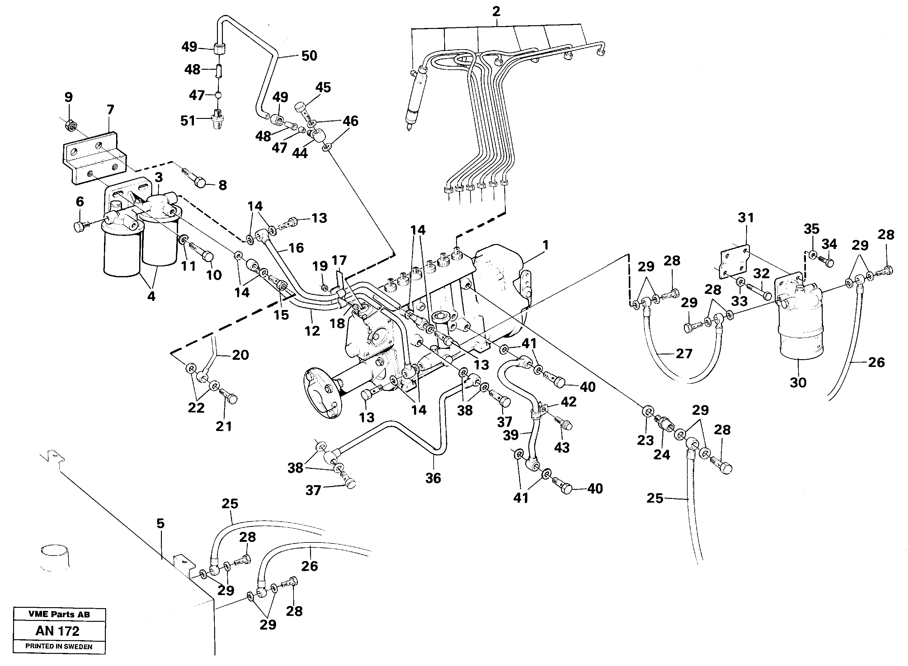 Fuel system — volvo parts diagram