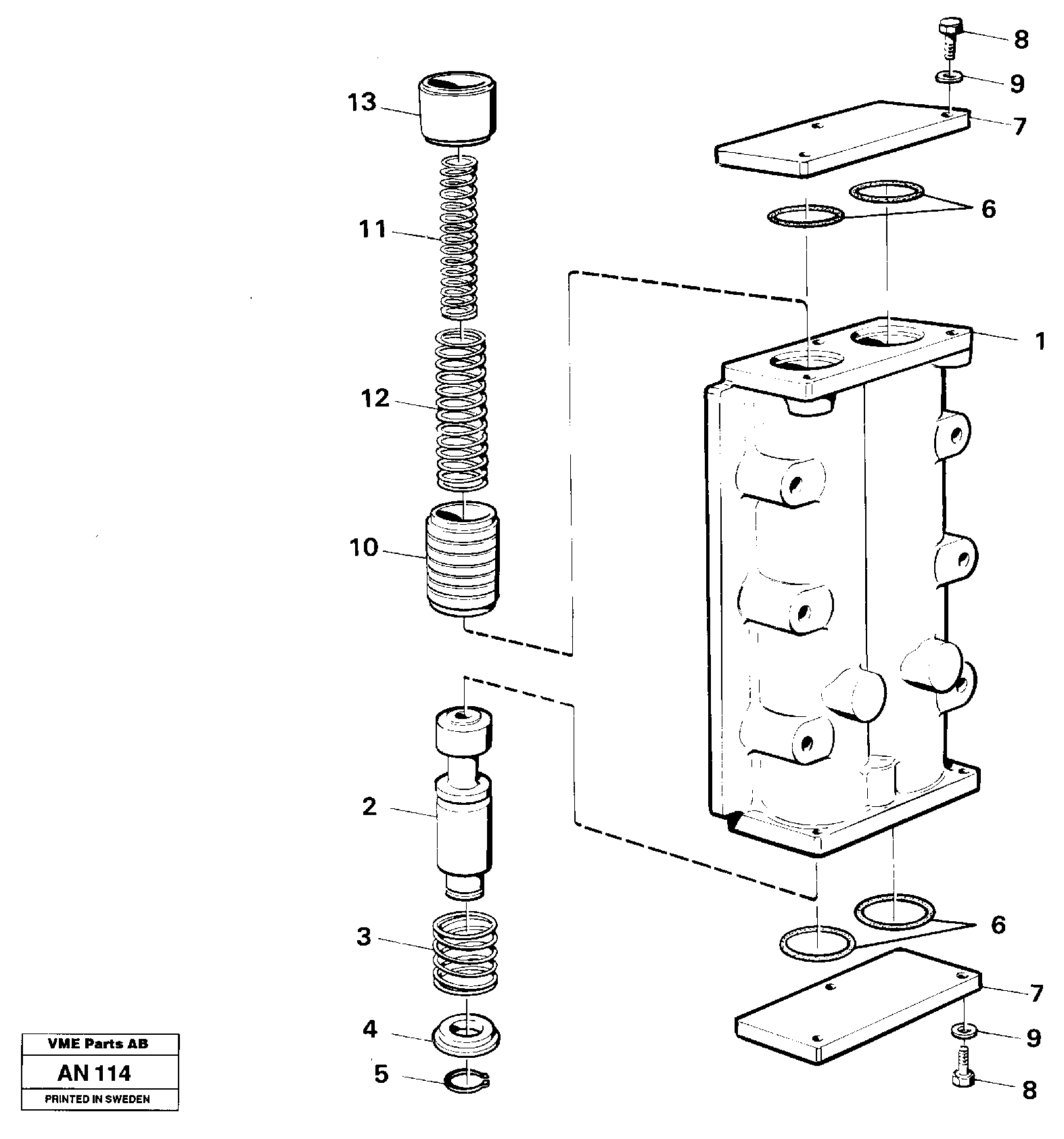 Valve, circuit body and return valve — volvo parts diagram