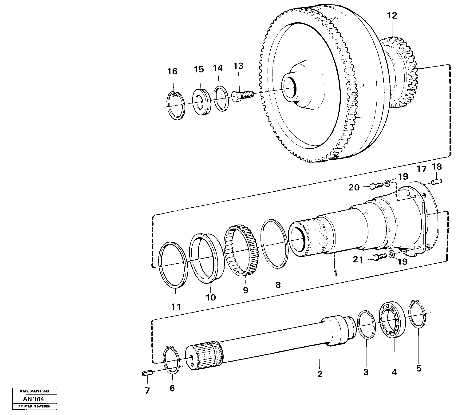 Torque converter — volvo parts diagram