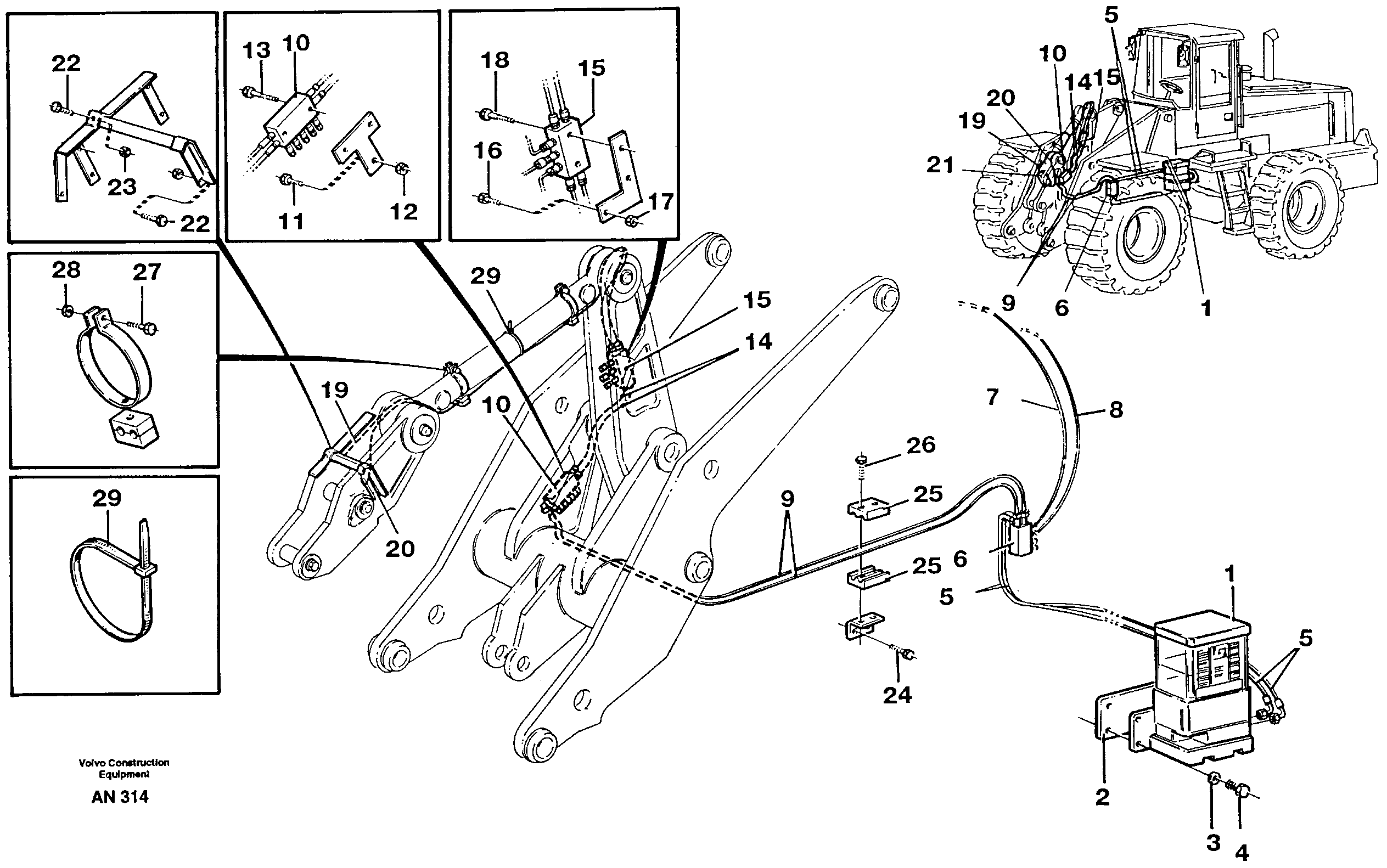 Central lubrication.  94809 — volvo parts diagram