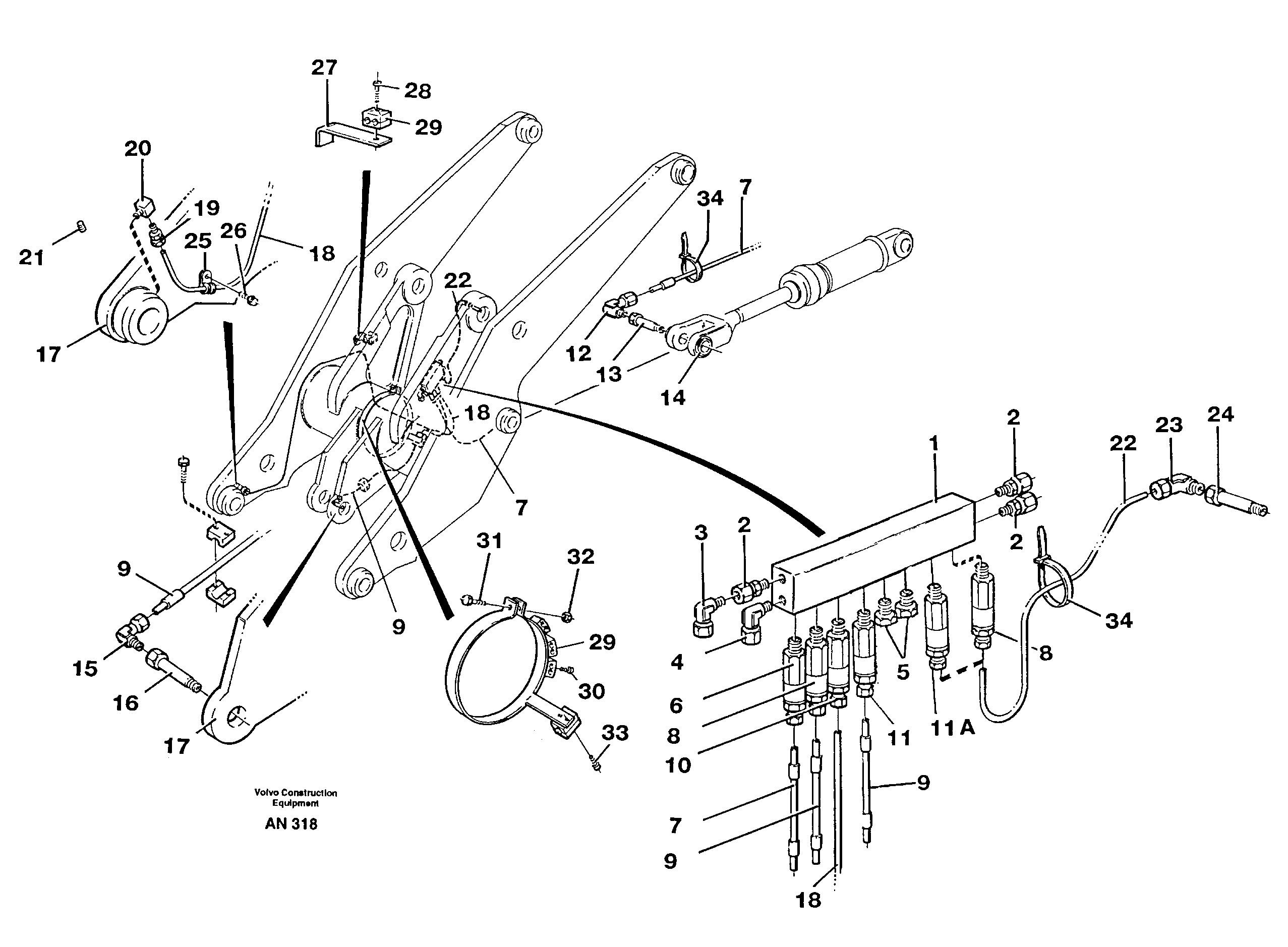 Distribution block, B3.  94809 — volvo parts diagram