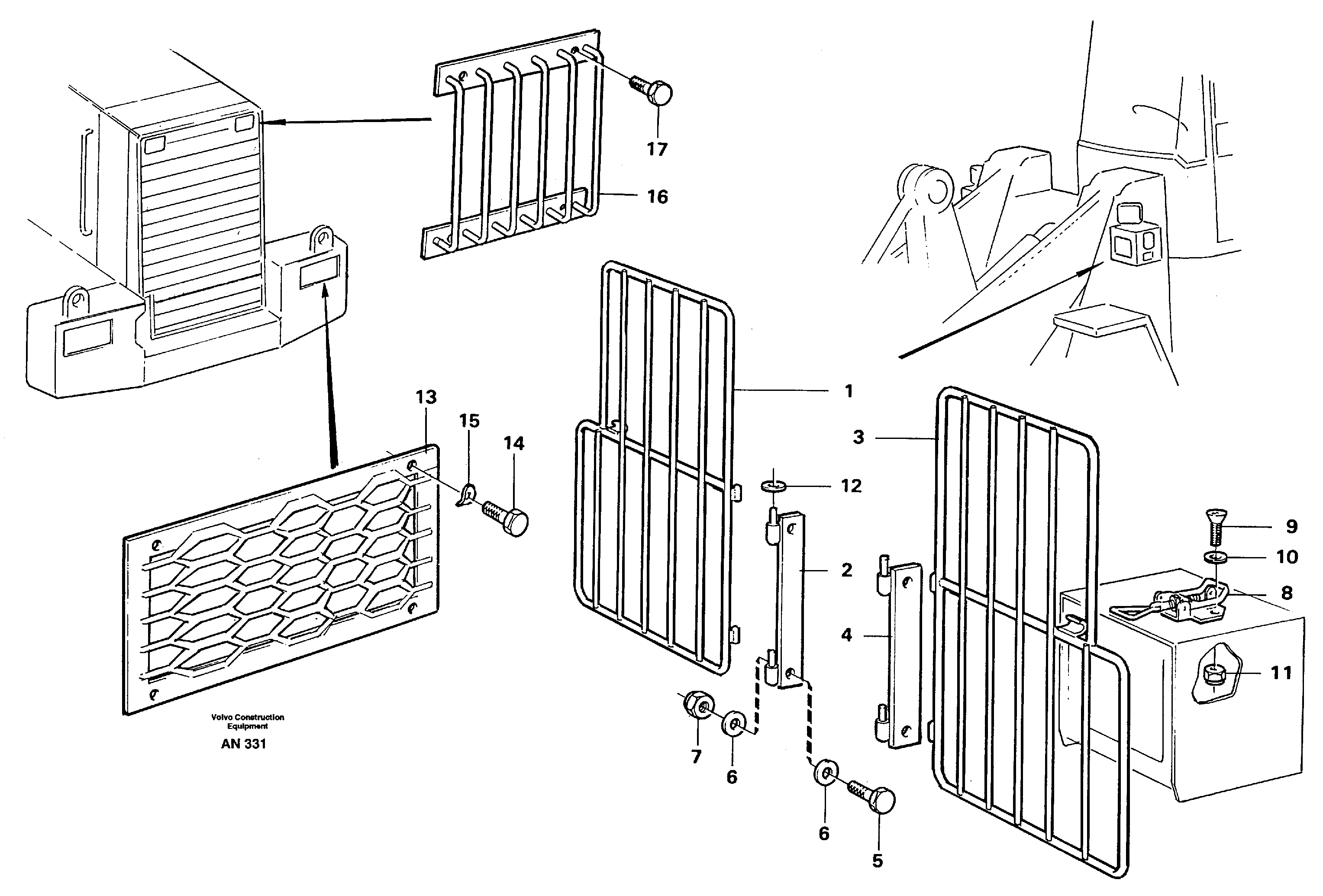Protection for lighting  91585, 91583, 91584 — volvo parts diagram