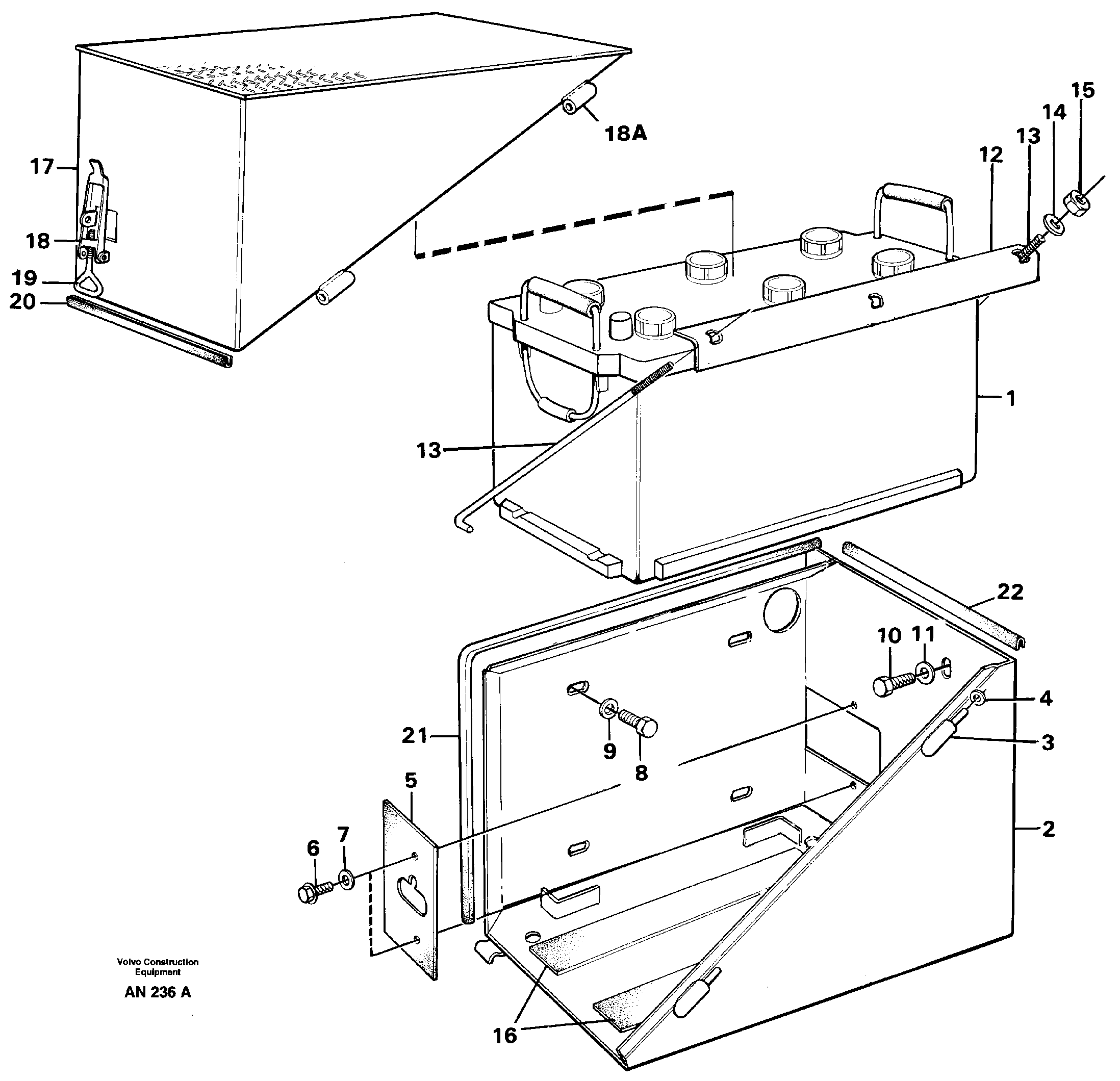 Battery box — volvo parts diagram