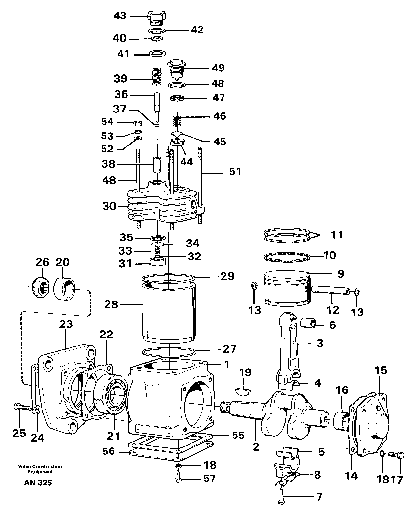 Air compressor  92234 — volvo parts diagram