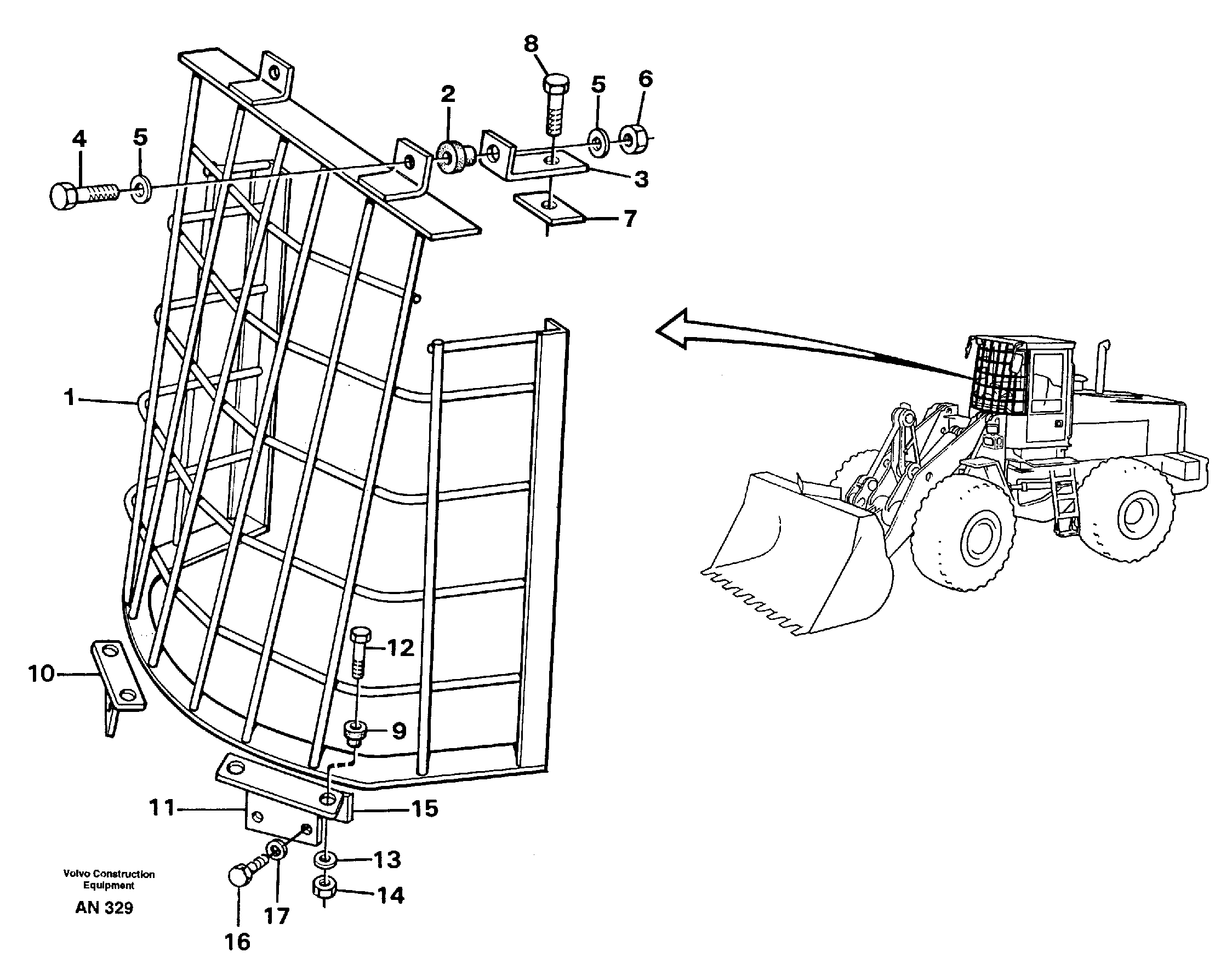 Windshild guard for windshield.  92571,94800 — volvo parts diagram