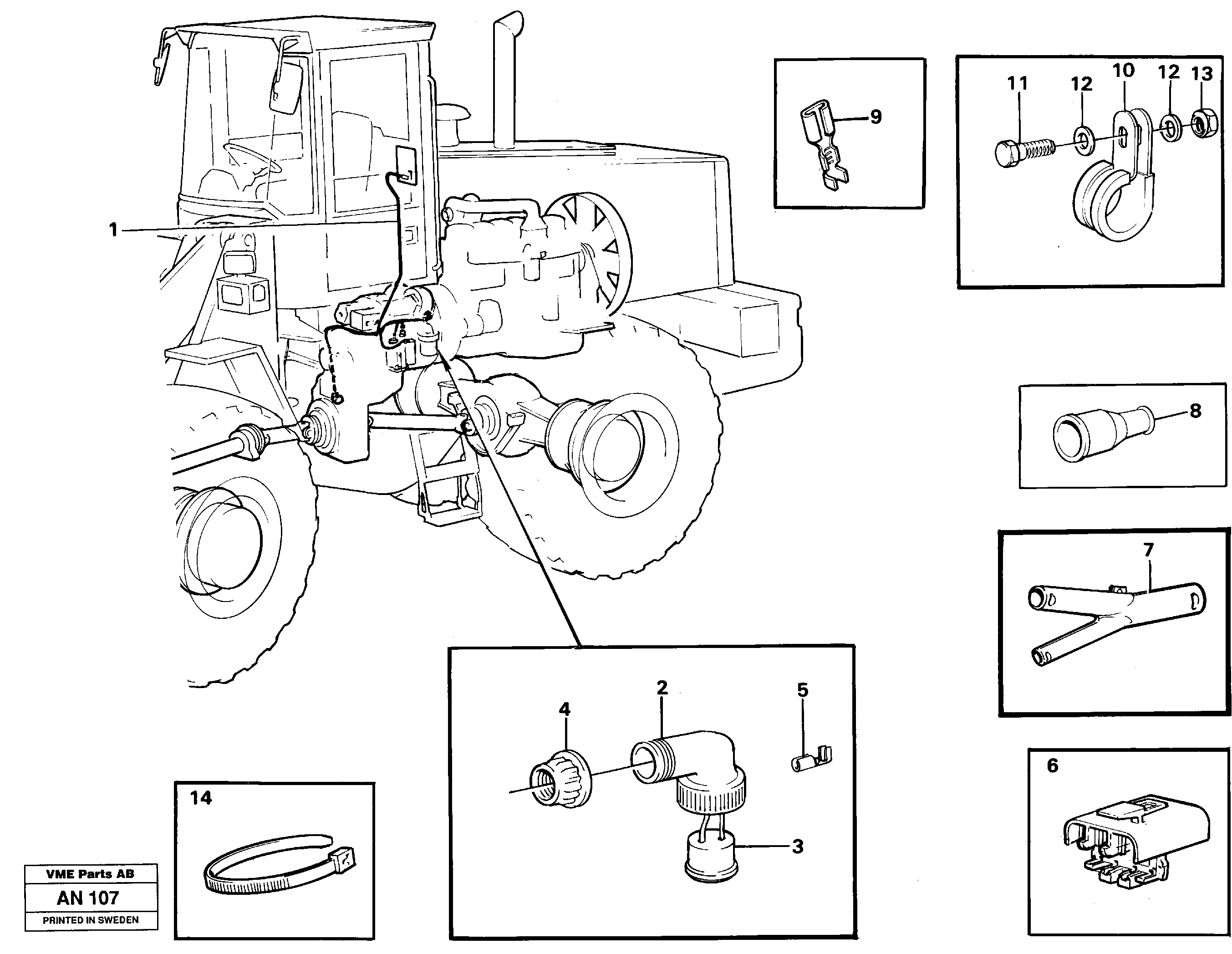 Cable harness, transmission — volvo parts diagram