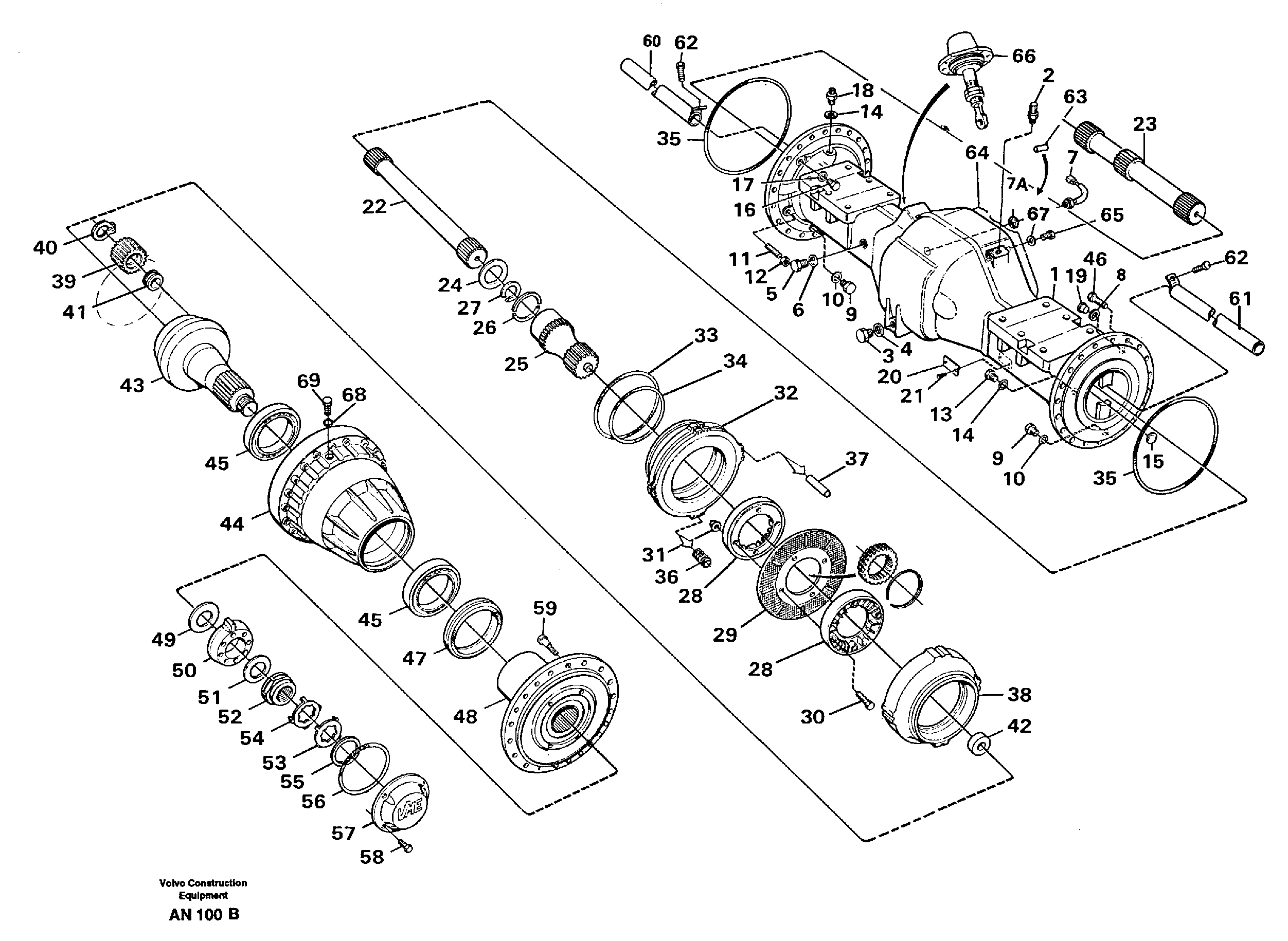 Planet shaft front  AWB 30 — volvo parts diagram