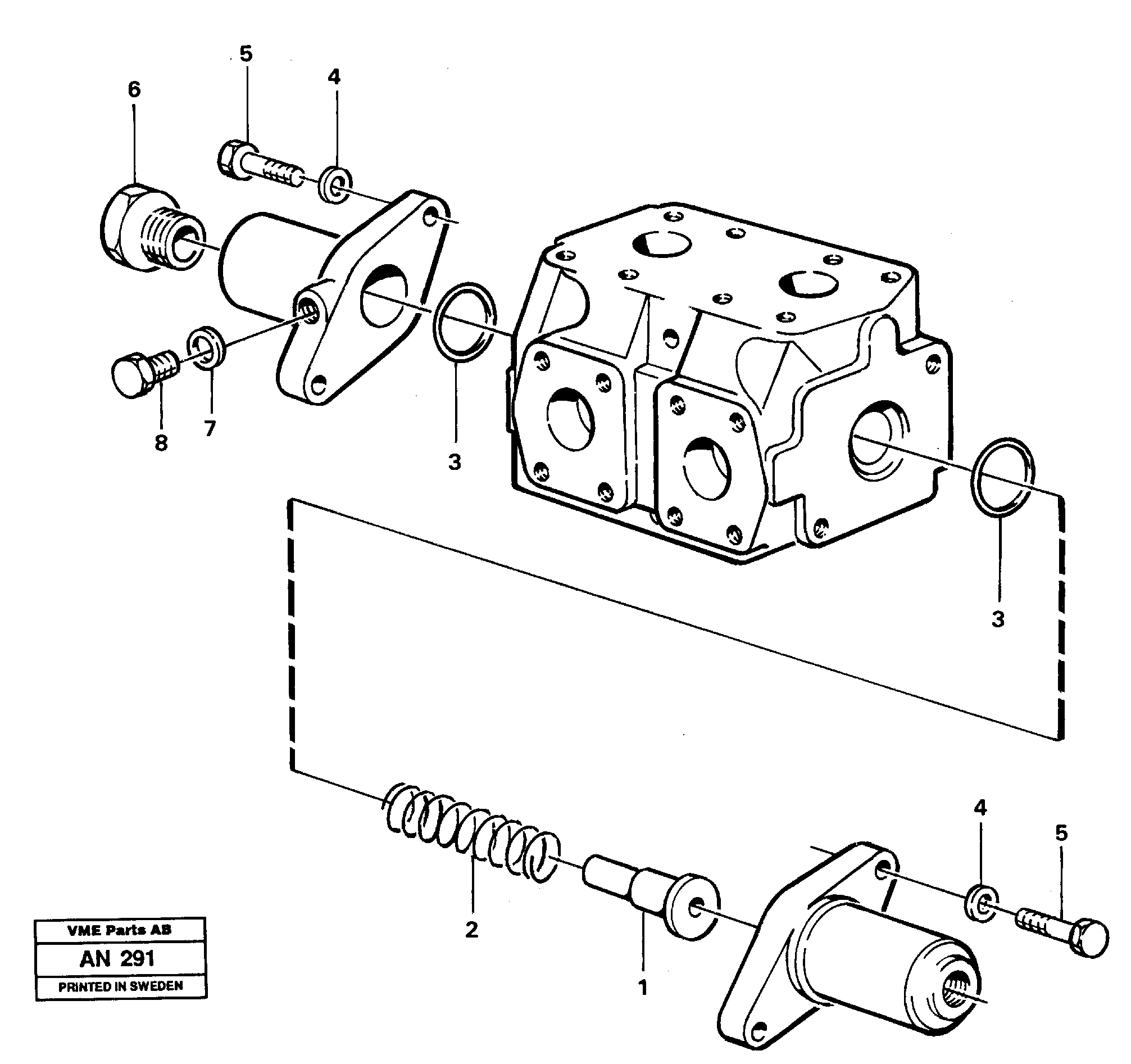 Reversing valve 3rd and 4th funcion.  94591 — volvo parts diagram