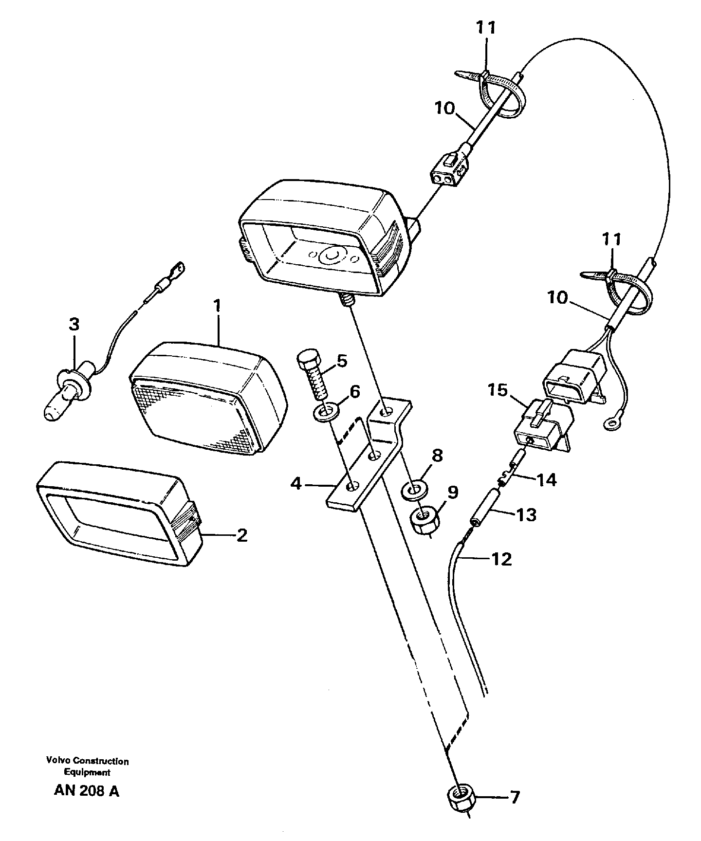 Attachment light.  91865 — volvo parts diagram