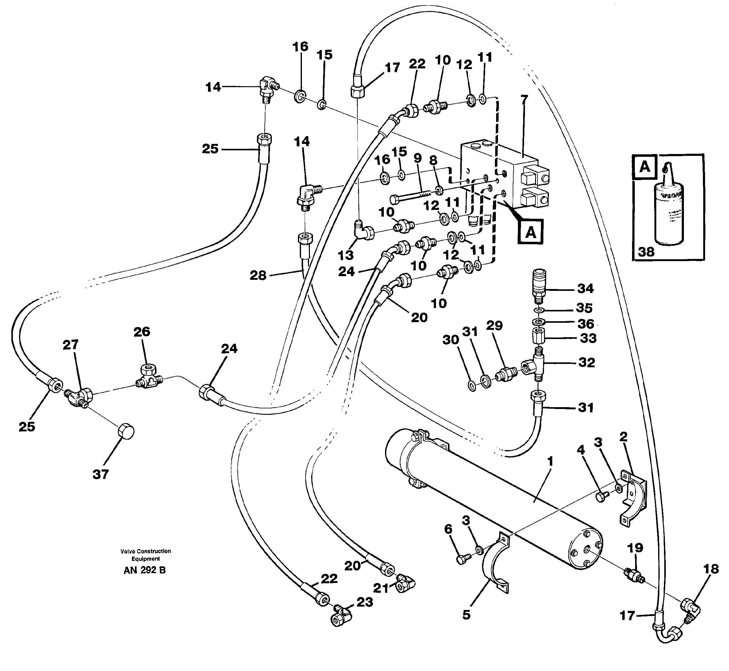 Boom suspension system  94538 — volvo parts diagram
