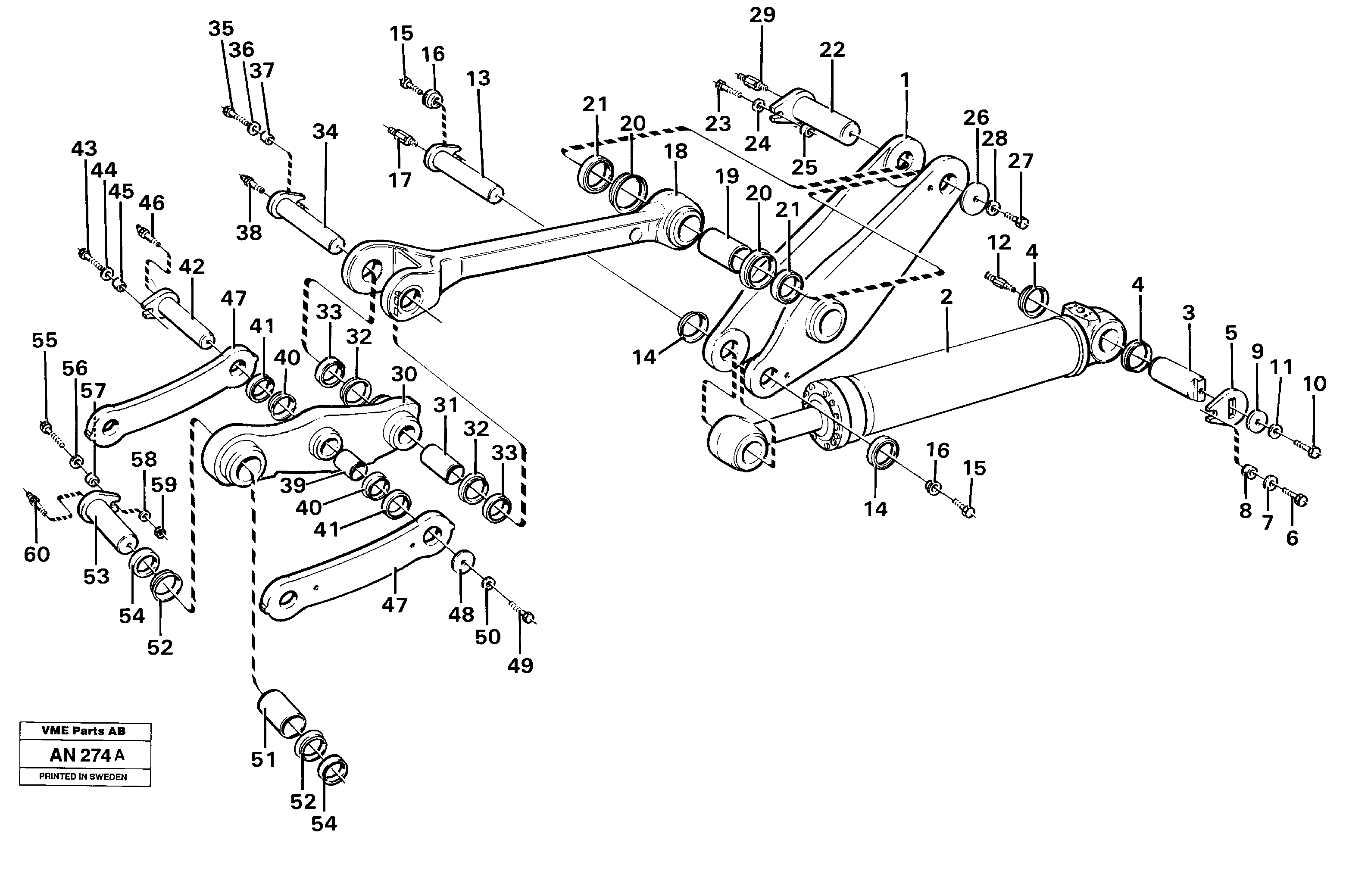 Links with fitting parts — volvo parts diagram