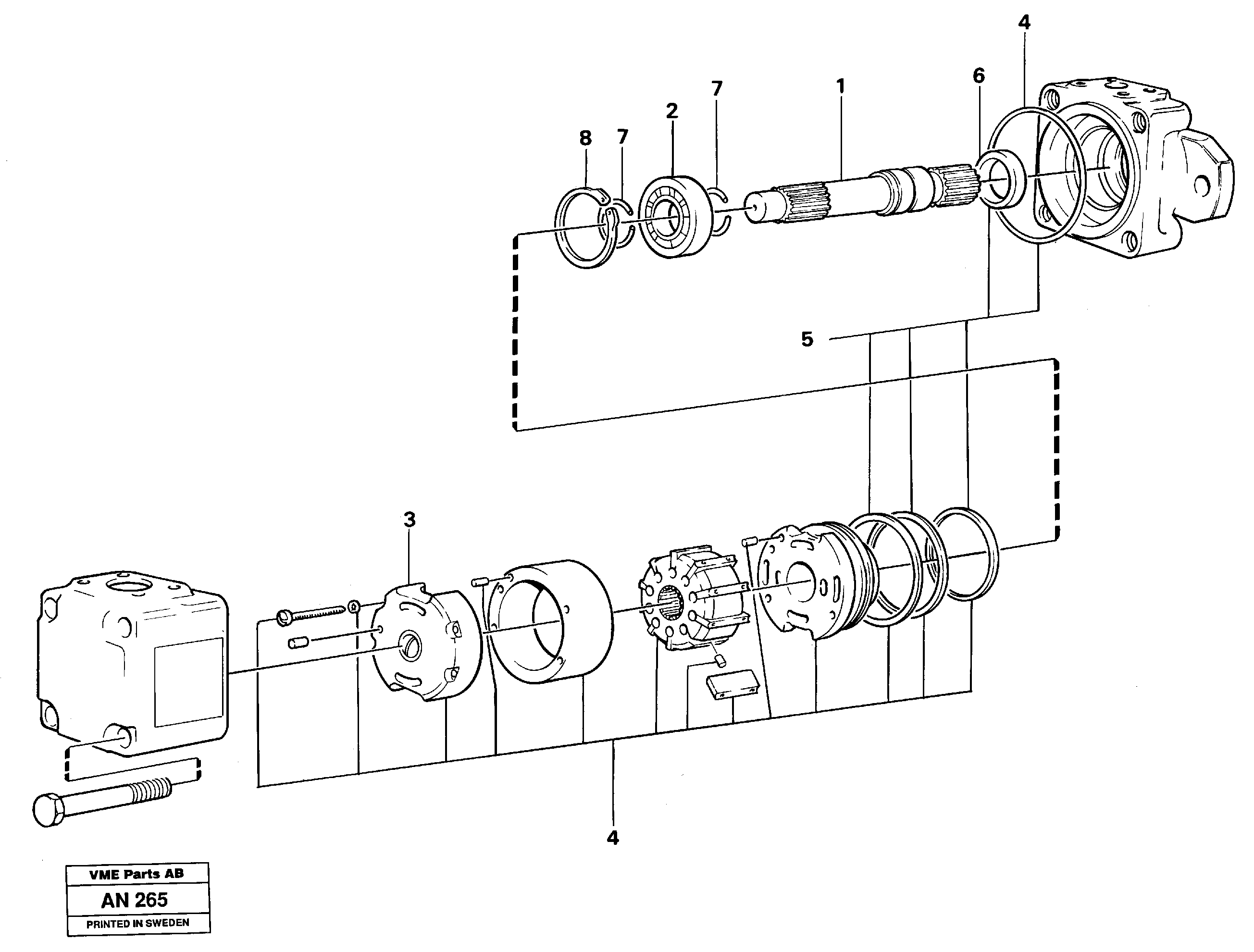 Hydraulic pump — volvo parts diagram