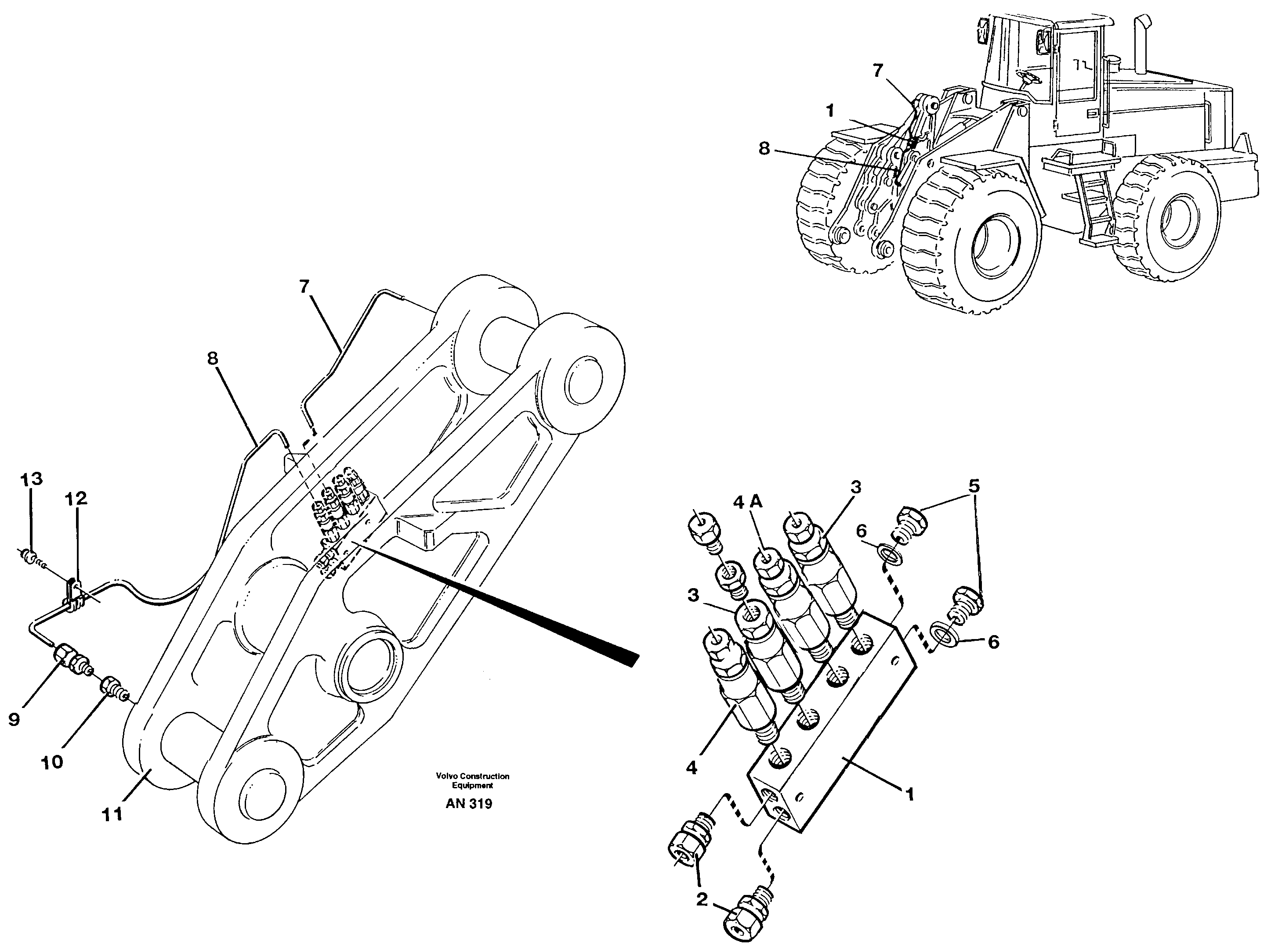 Distribution block, B4.  94809 — volvo parts diagram
