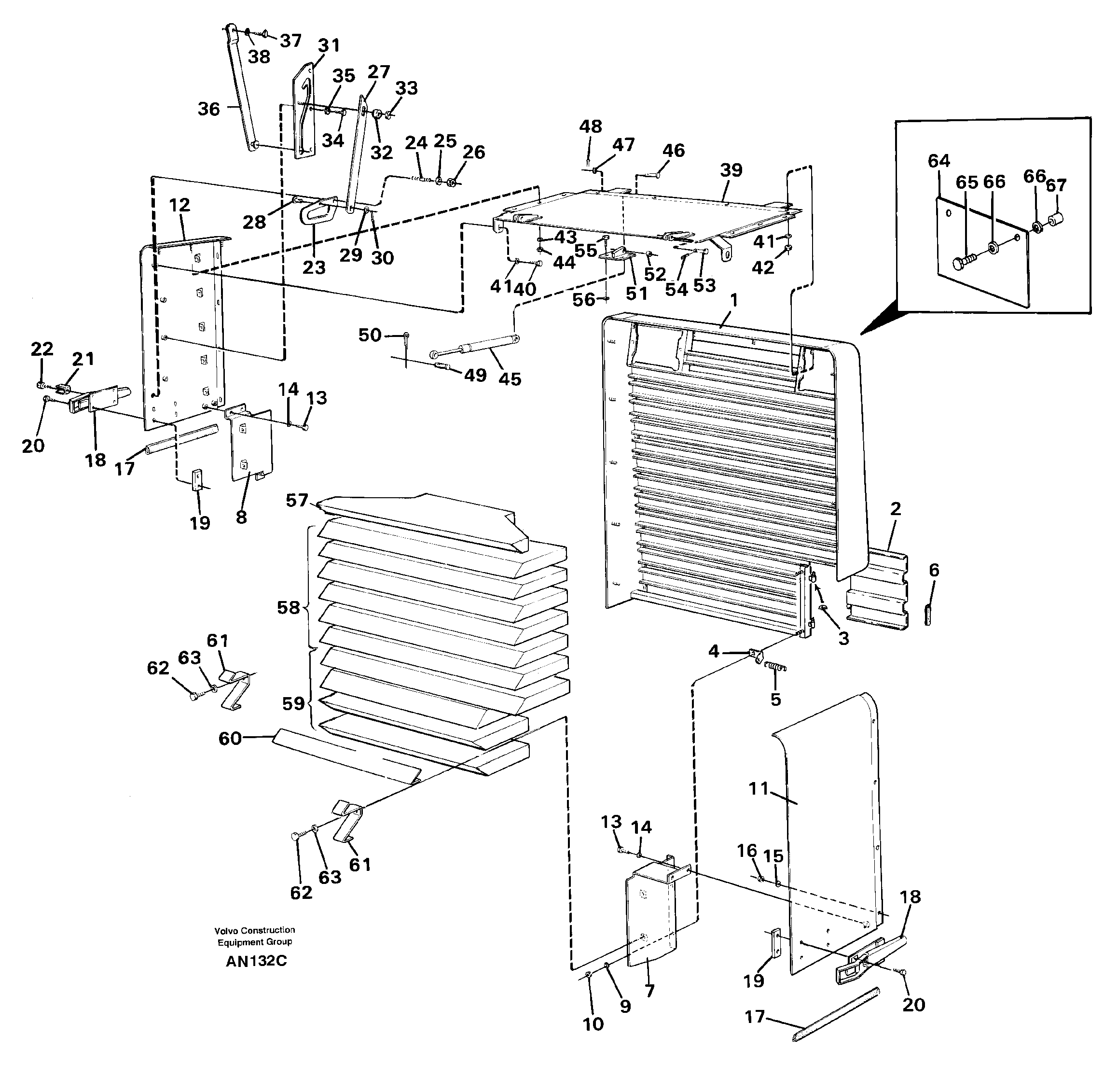 Radiator casing — volvo parts diagram