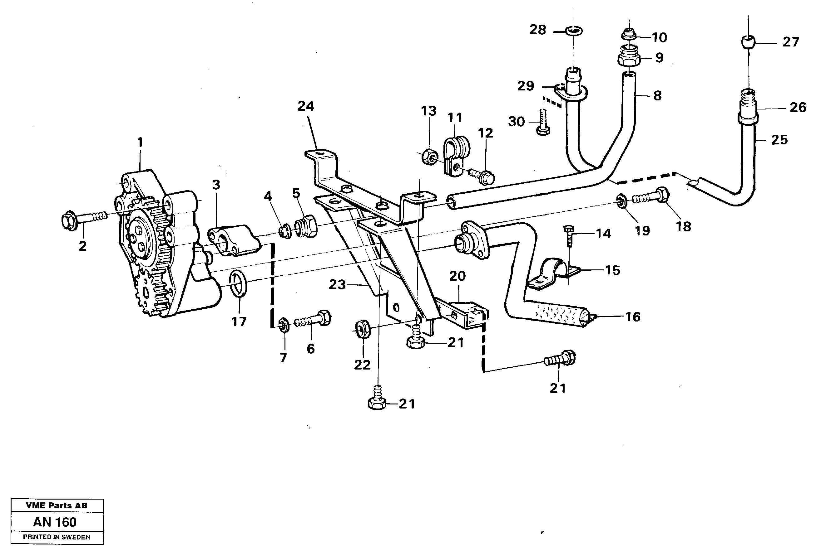 Lubricating oil system — volvo parts diagram