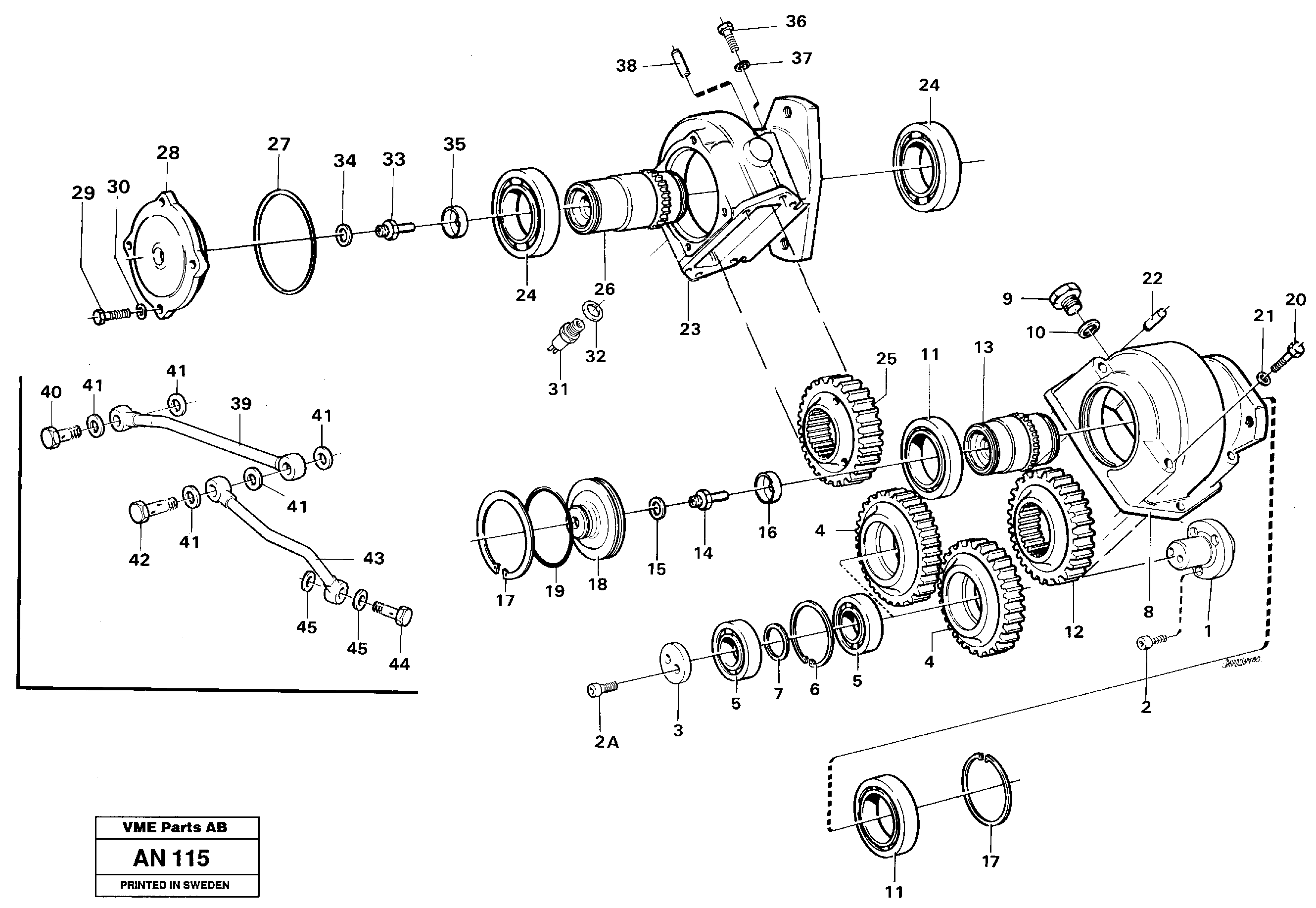 Pump drive — volvo parts diagram