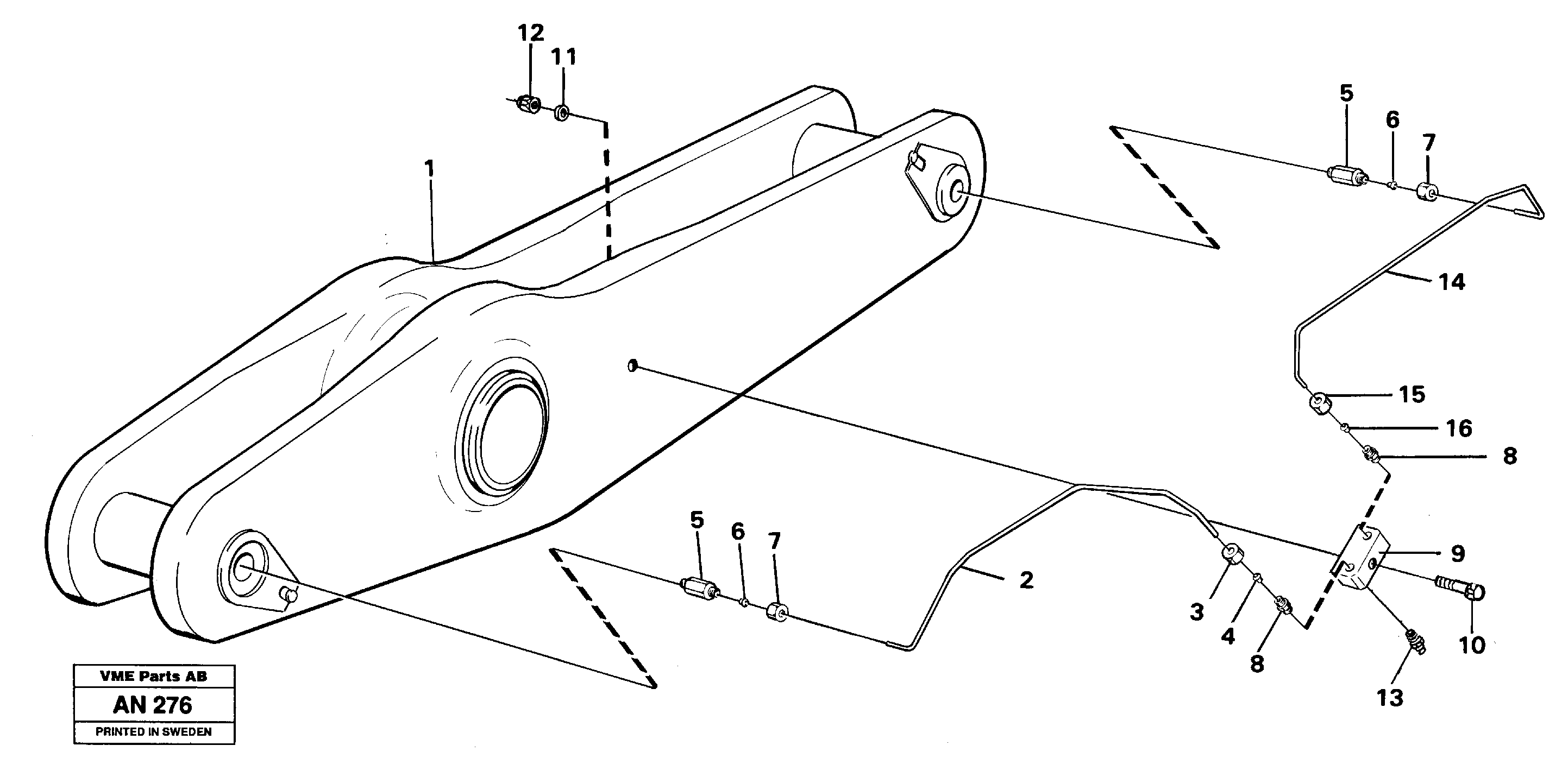Extended lubepoints for lift arm system — volvo parts diagram