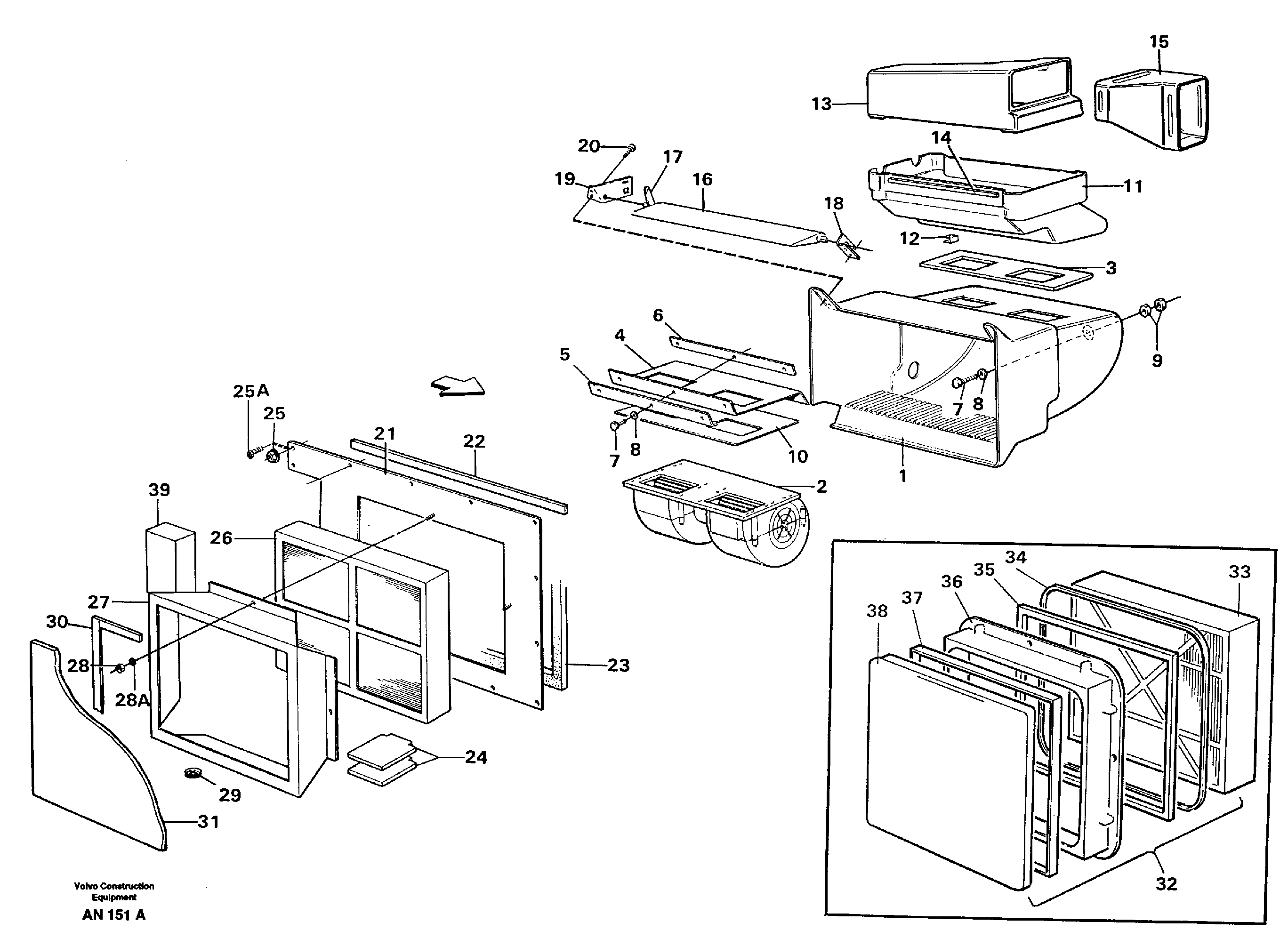 Air filter — volvo parts diagram