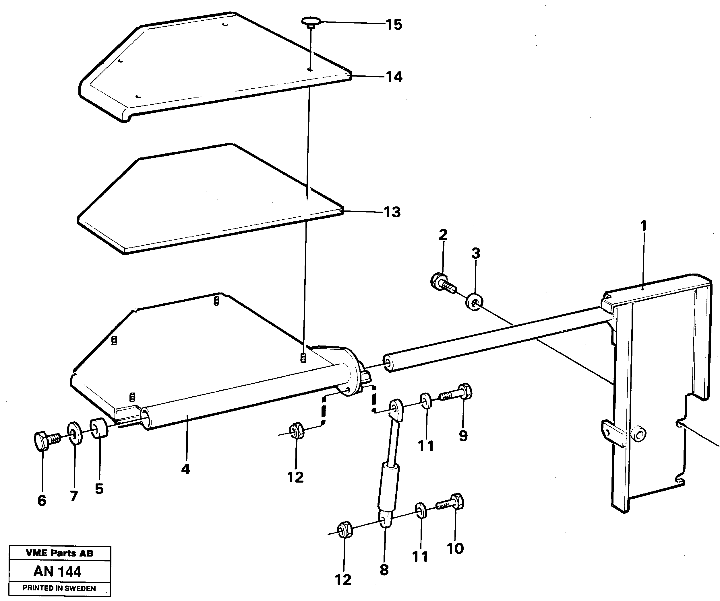 Instructor's seat  91988 — volvo parts diagram