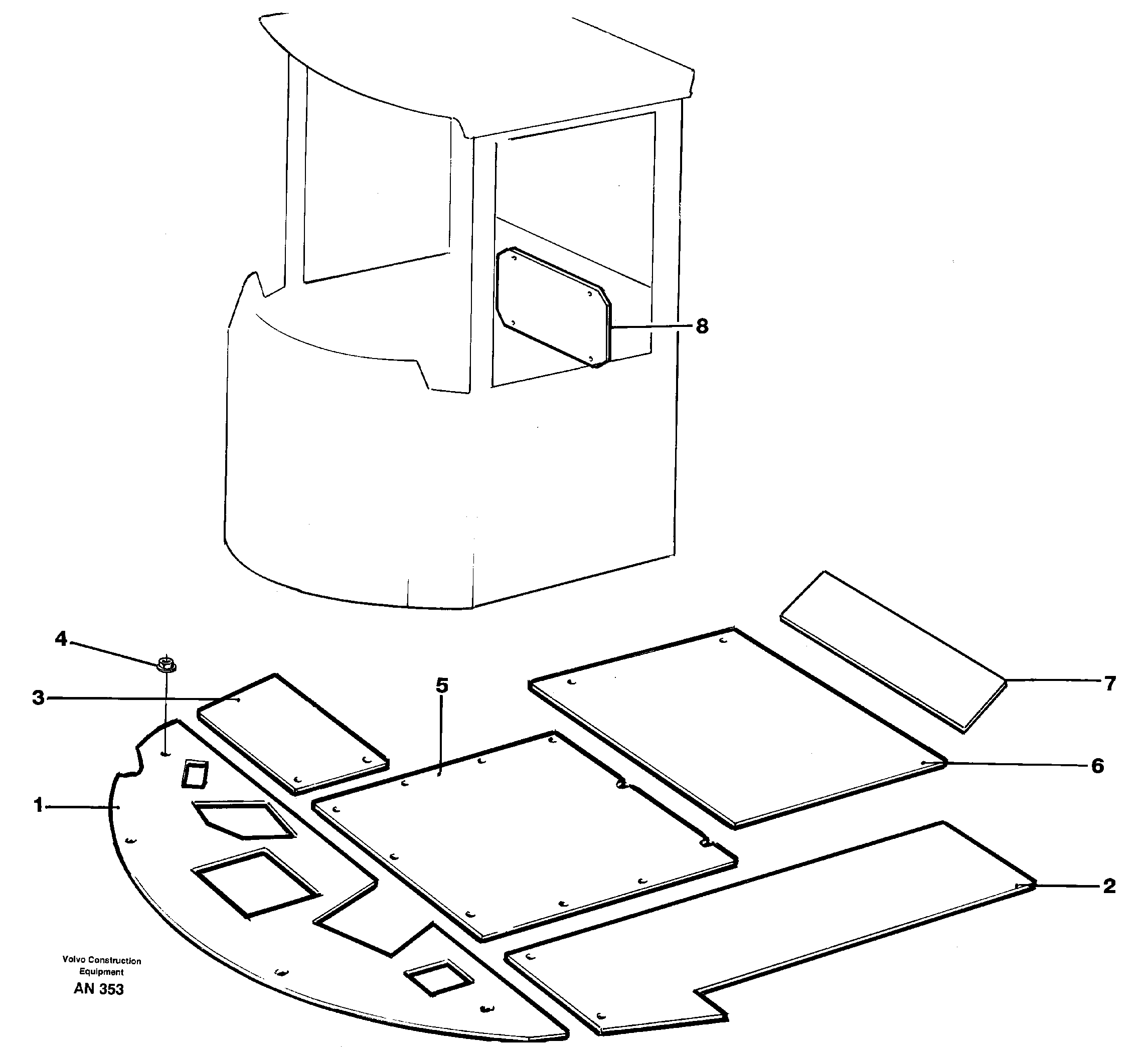 Insulating matting.  92708 — volvo parts diagram