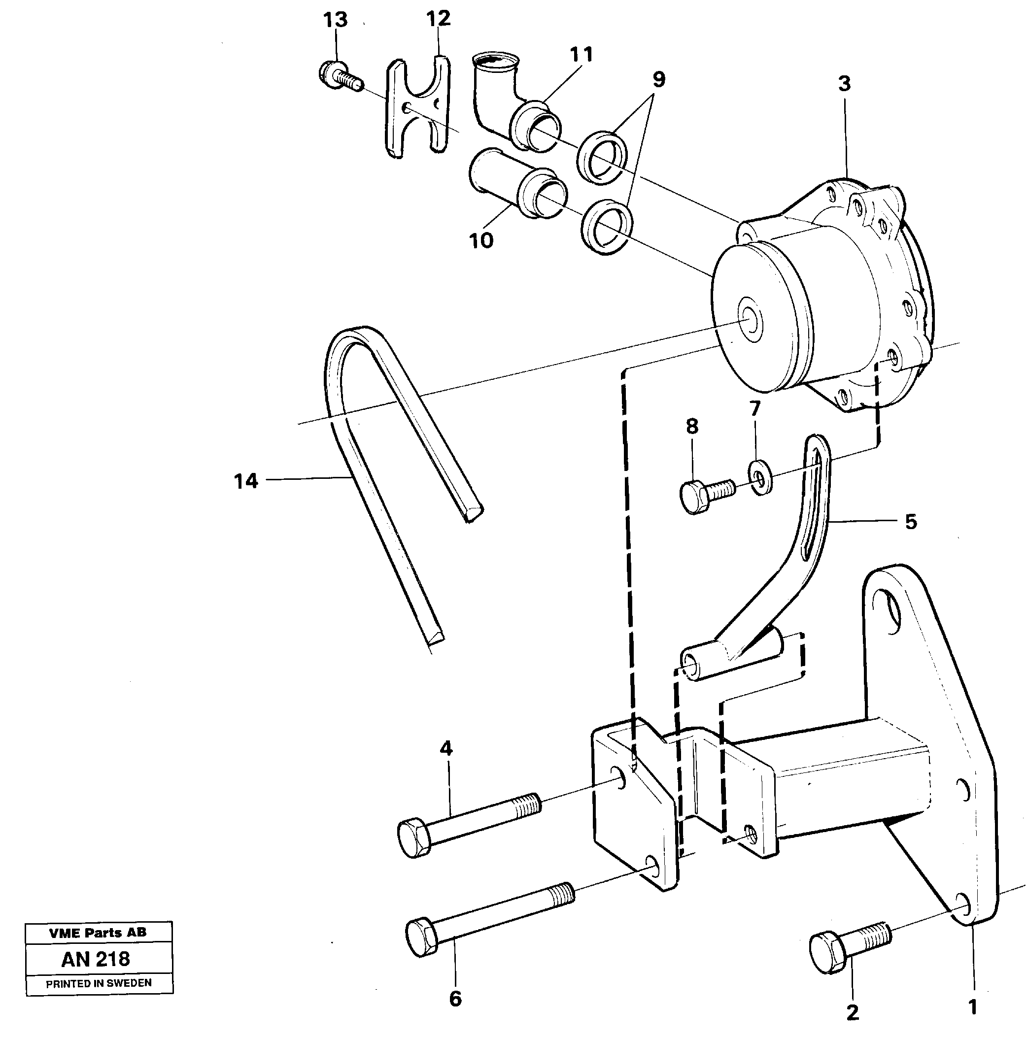 Waterpump, assembly — volvo parts diagram