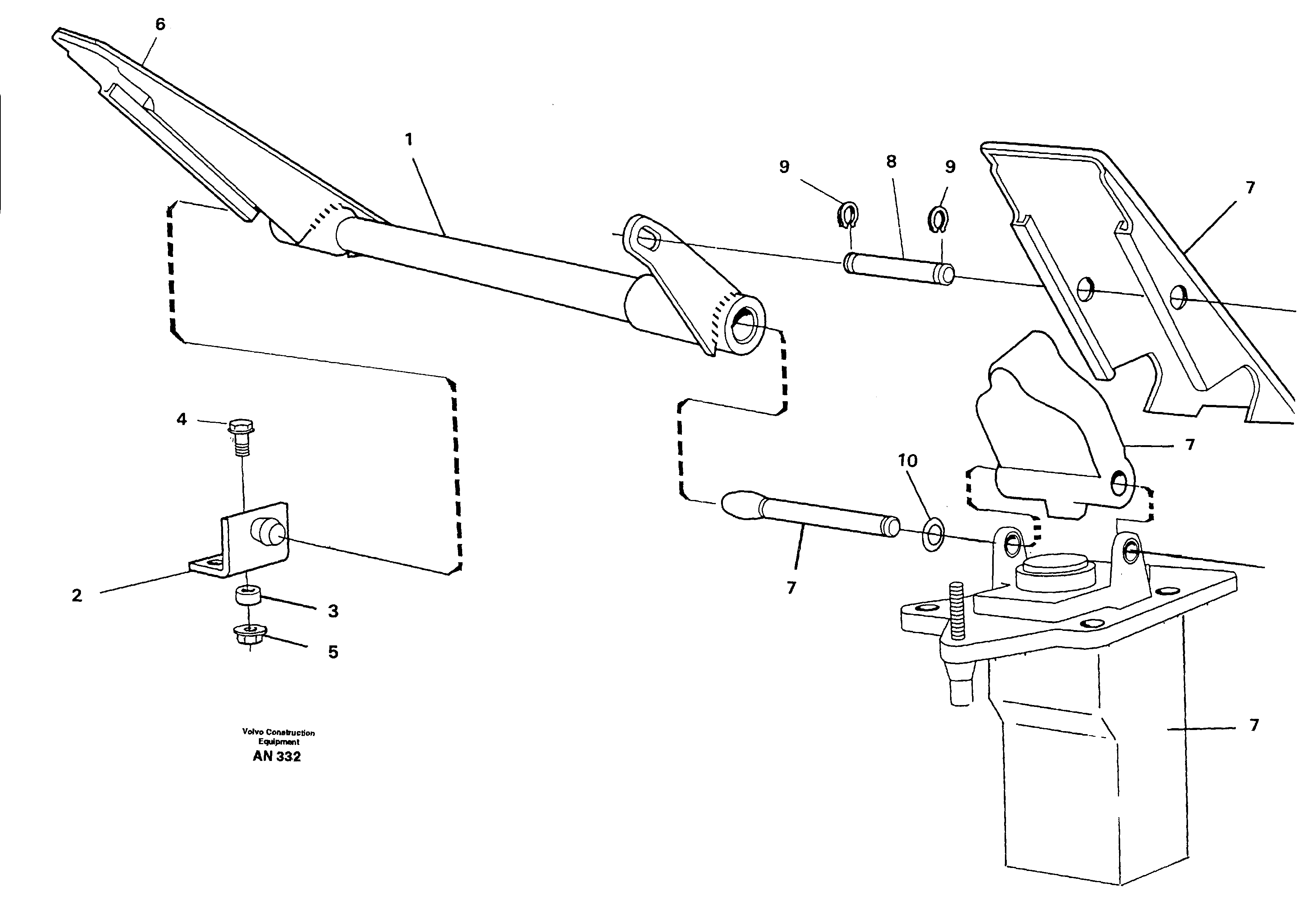 Dual brake pedals  91925 — volvo parts diagram