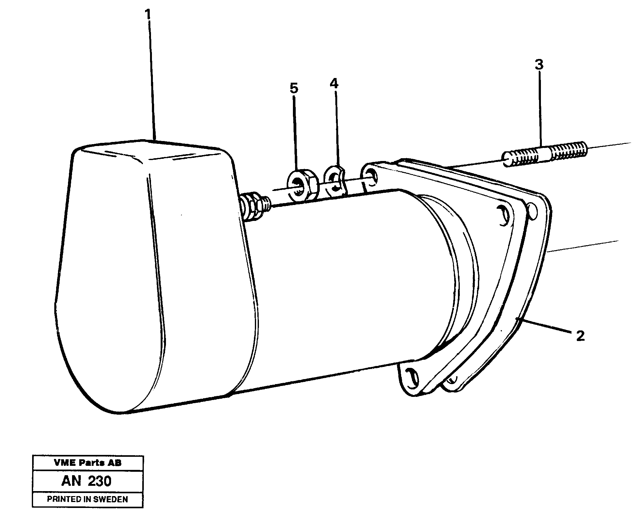 Starter motor with assembling details — volvo parts diagram