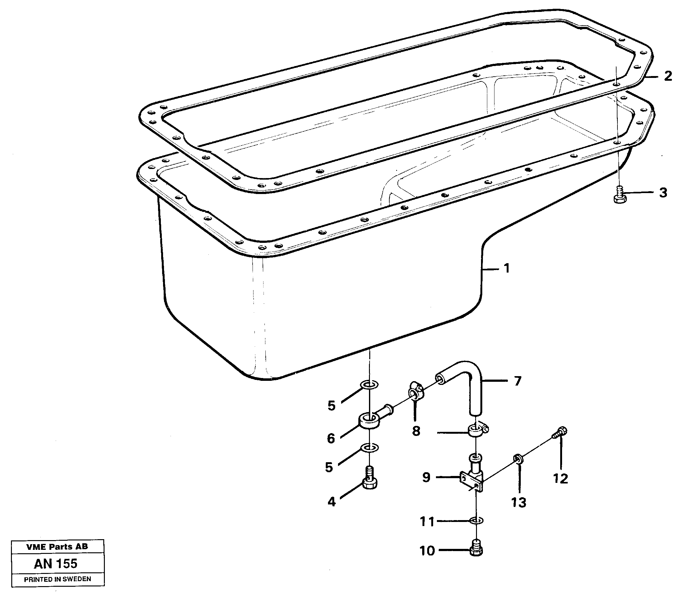 Oil sump — volvo parts diagram