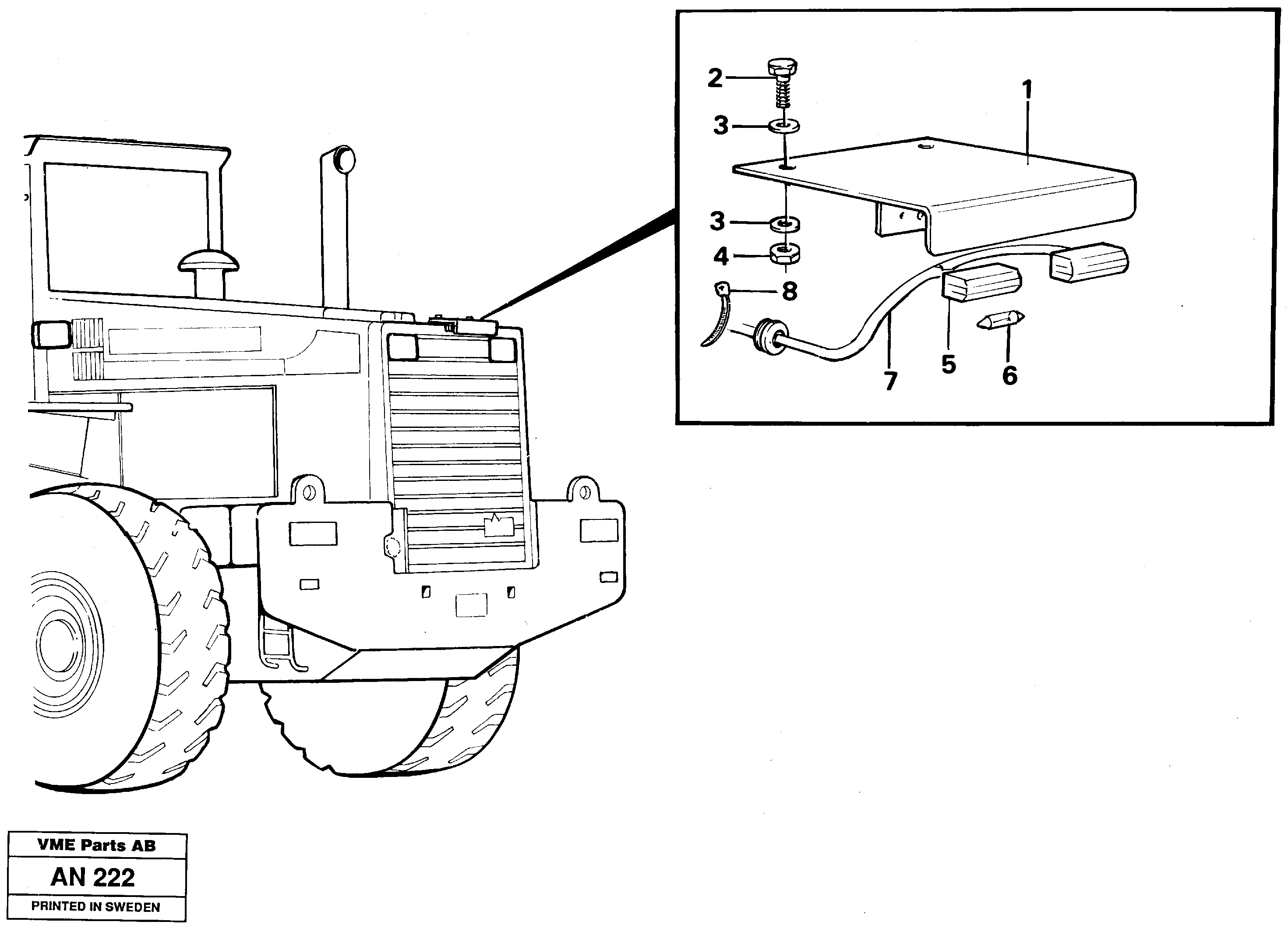 Sign plate.  91993 — volvo parts diagram