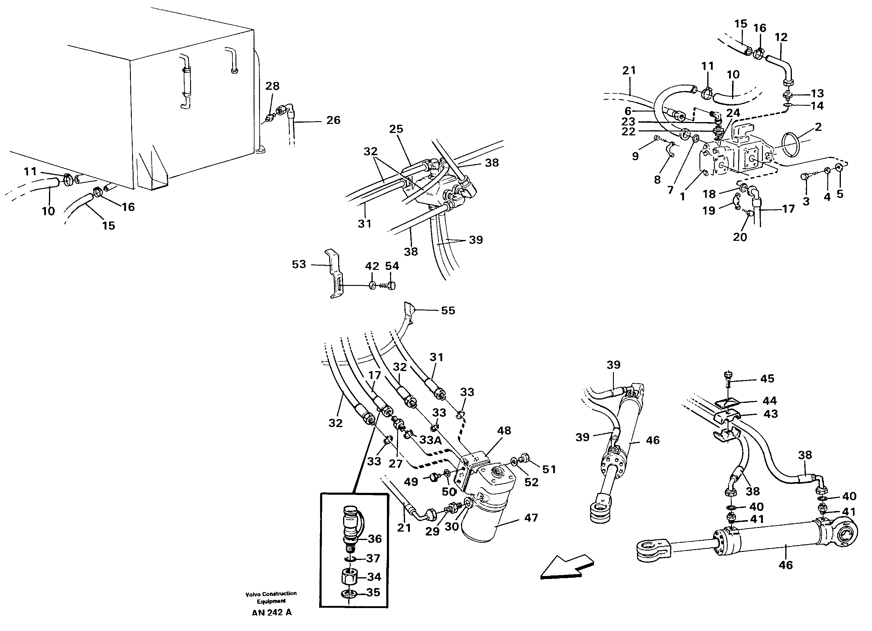 Steering system — volvo parts diagram