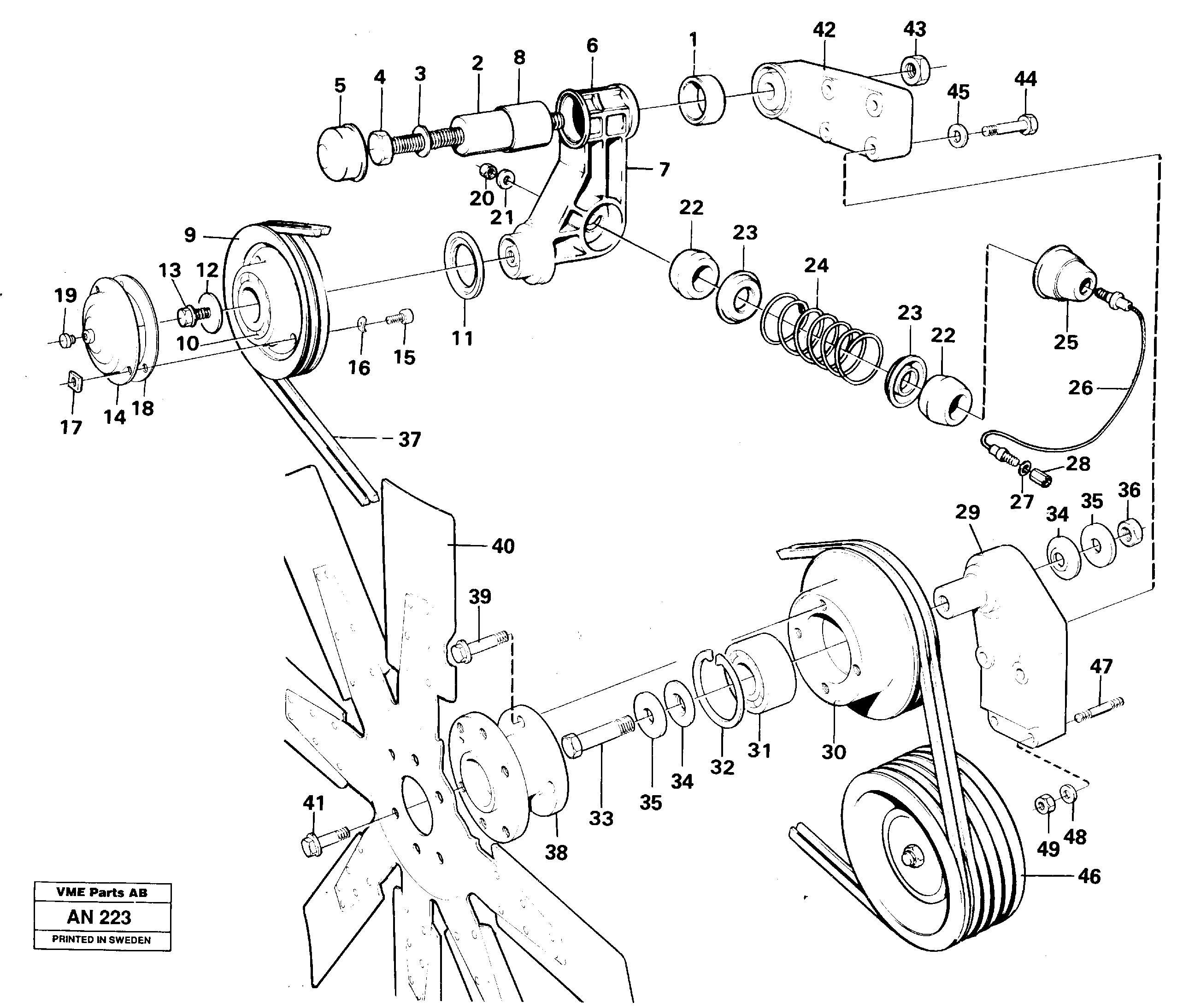 Belt transmission — volvo parts diagram