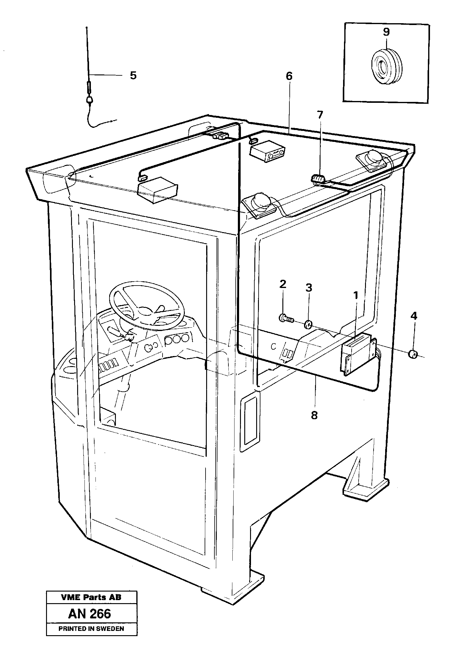 Cable harness for radio  91936 — volvo parts diagram