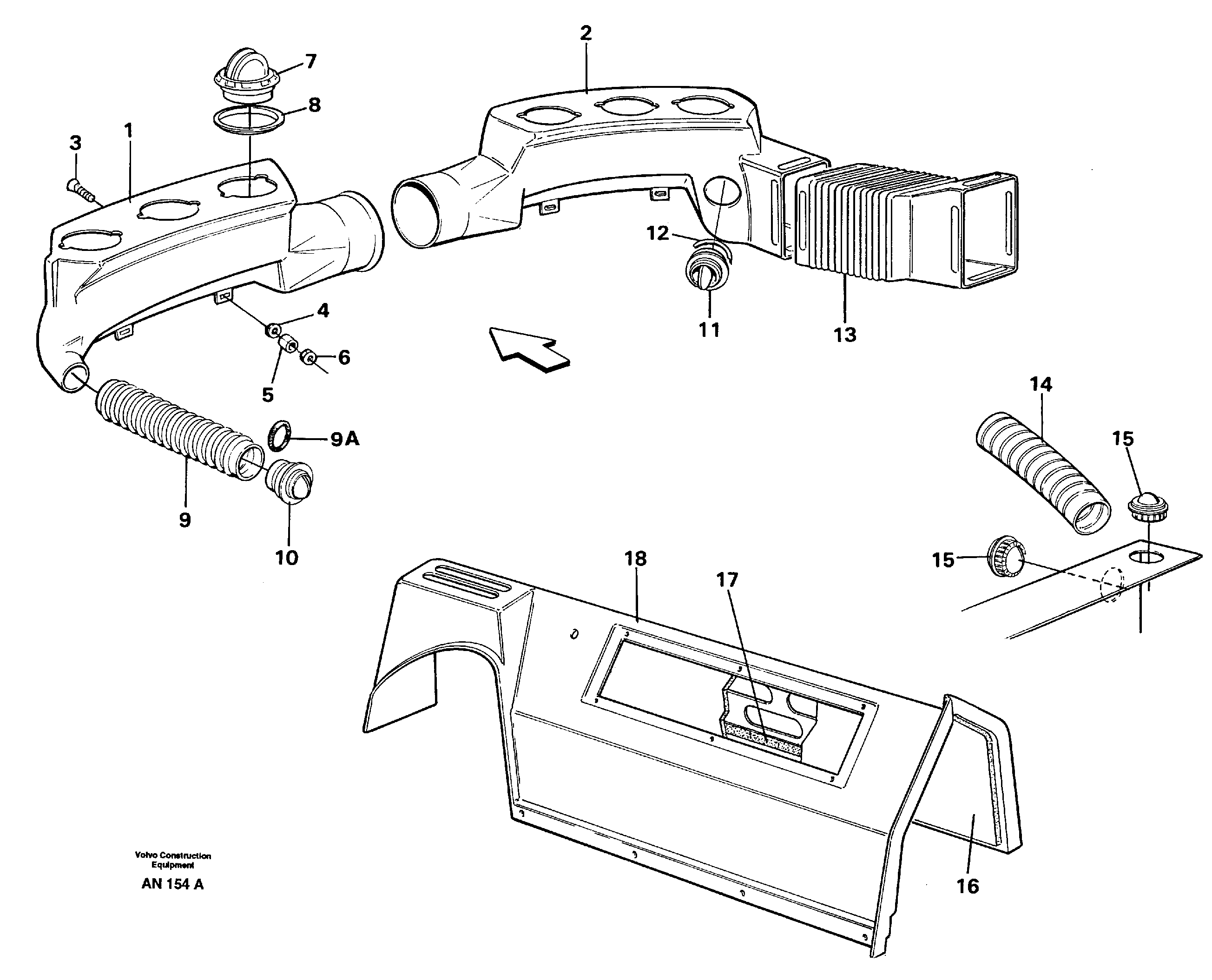 Air ducts — volvo parts diagram